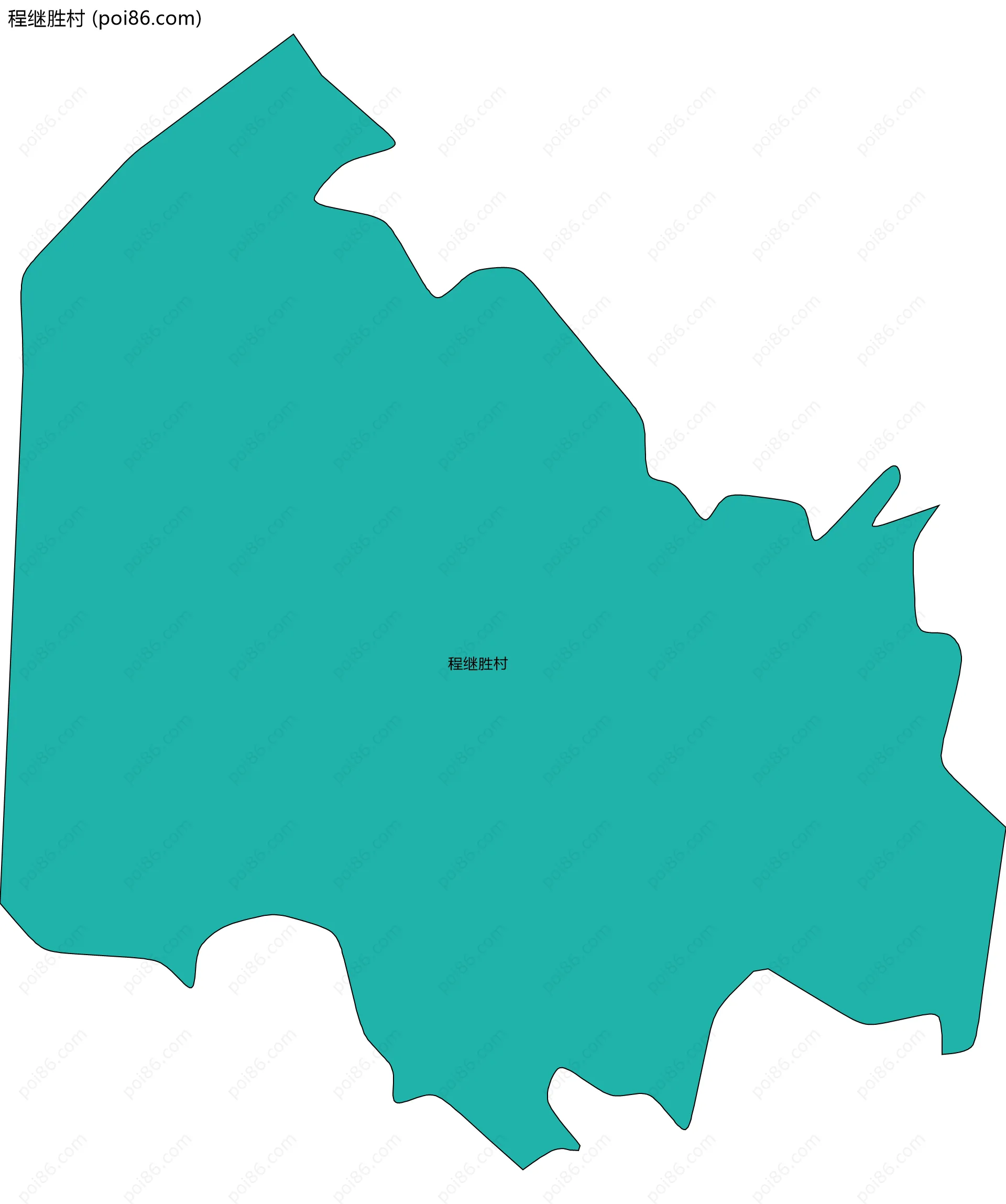 程继胜村边界地图