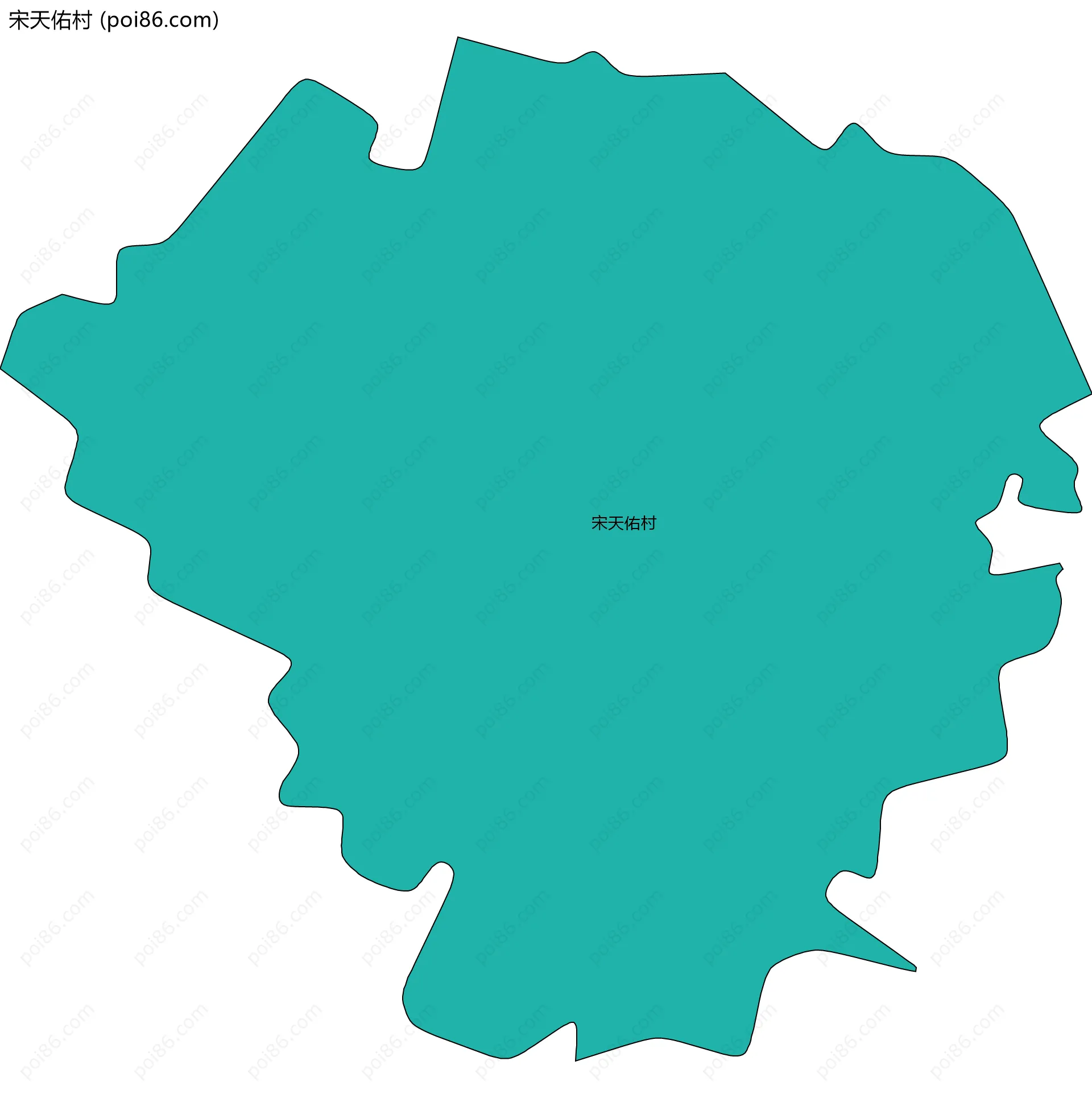 宋天佑村边界地图