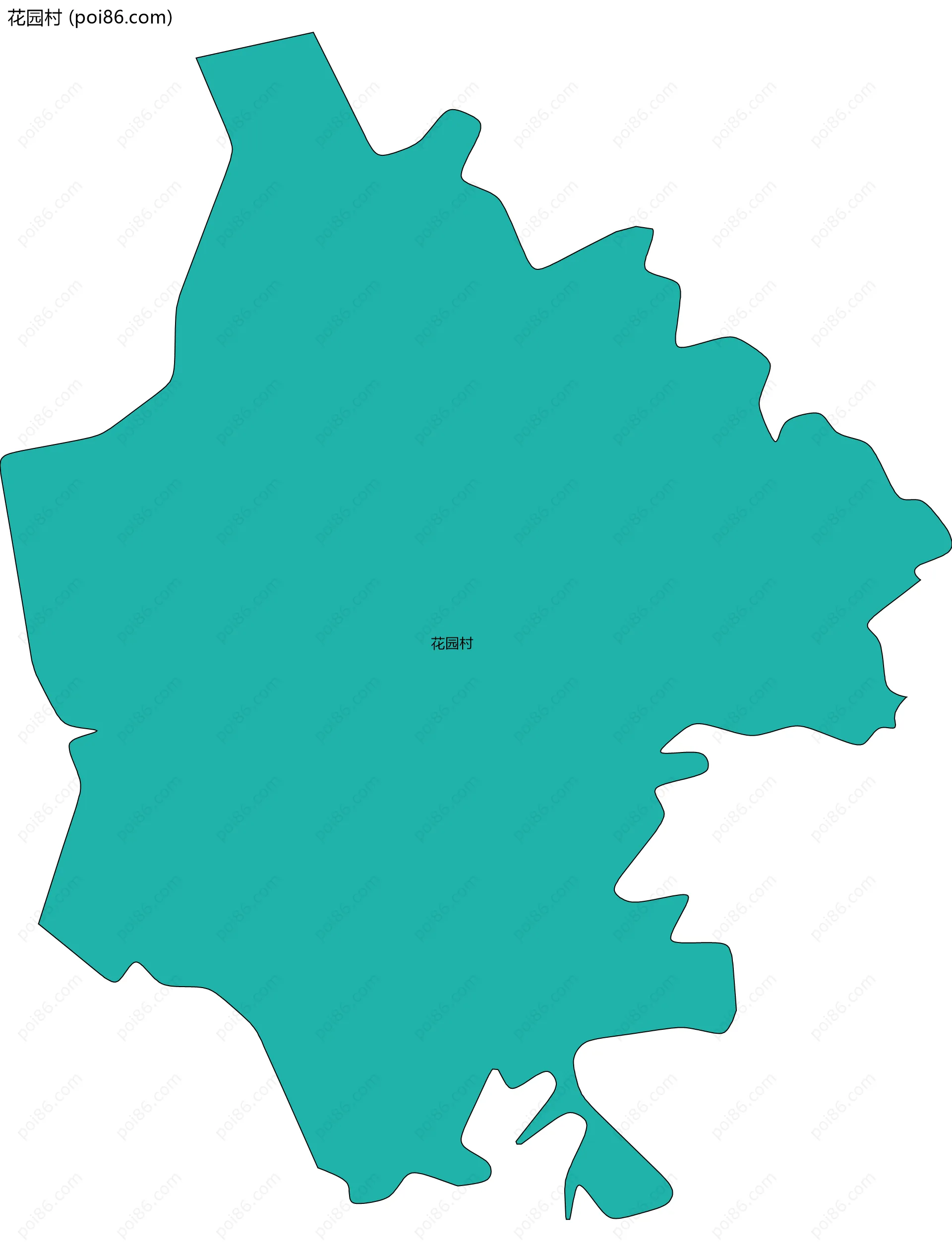 花园村边界地图