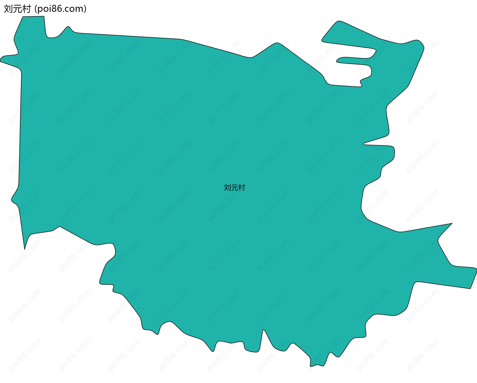 刘元村边界地图