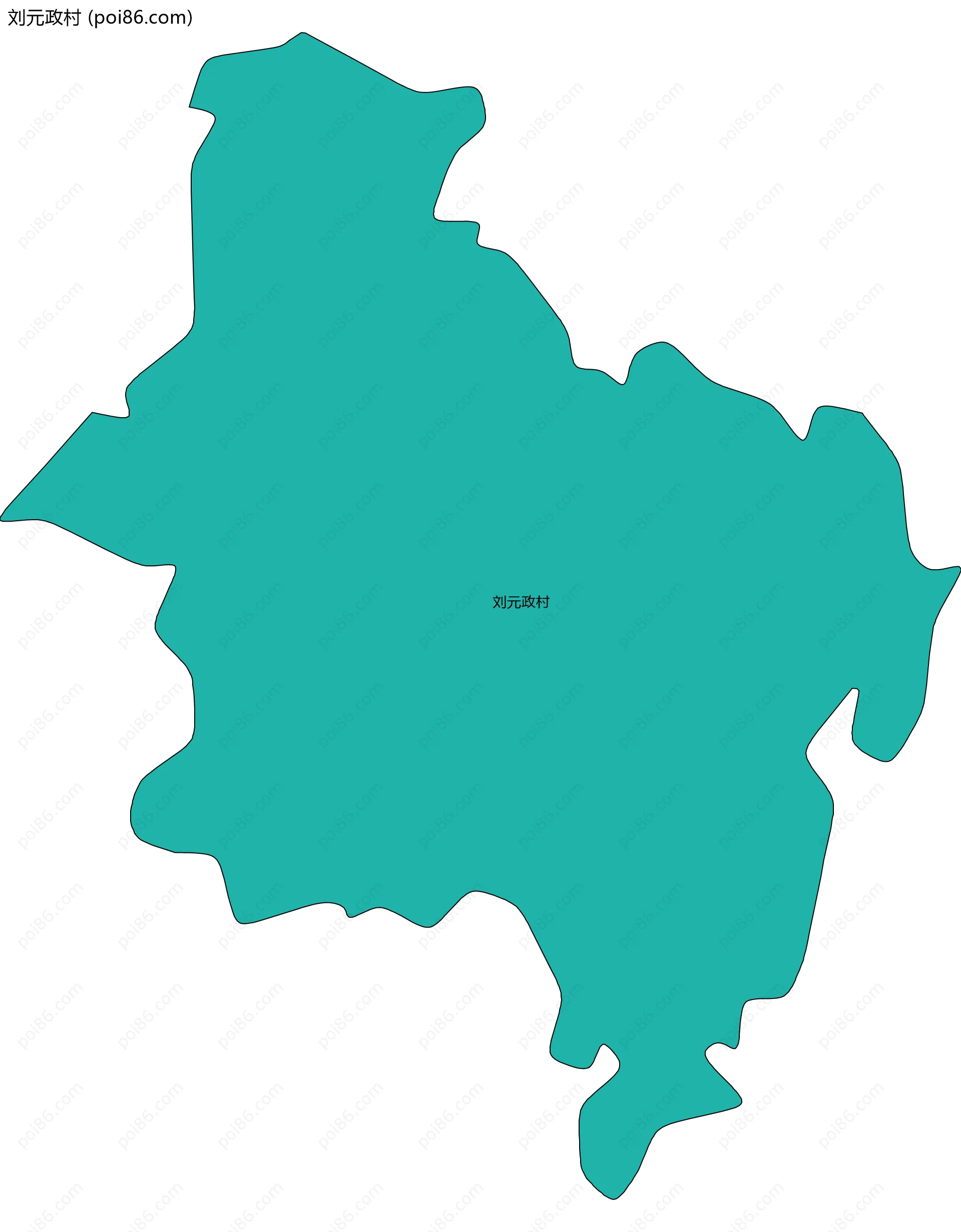 刘元政村边界地图