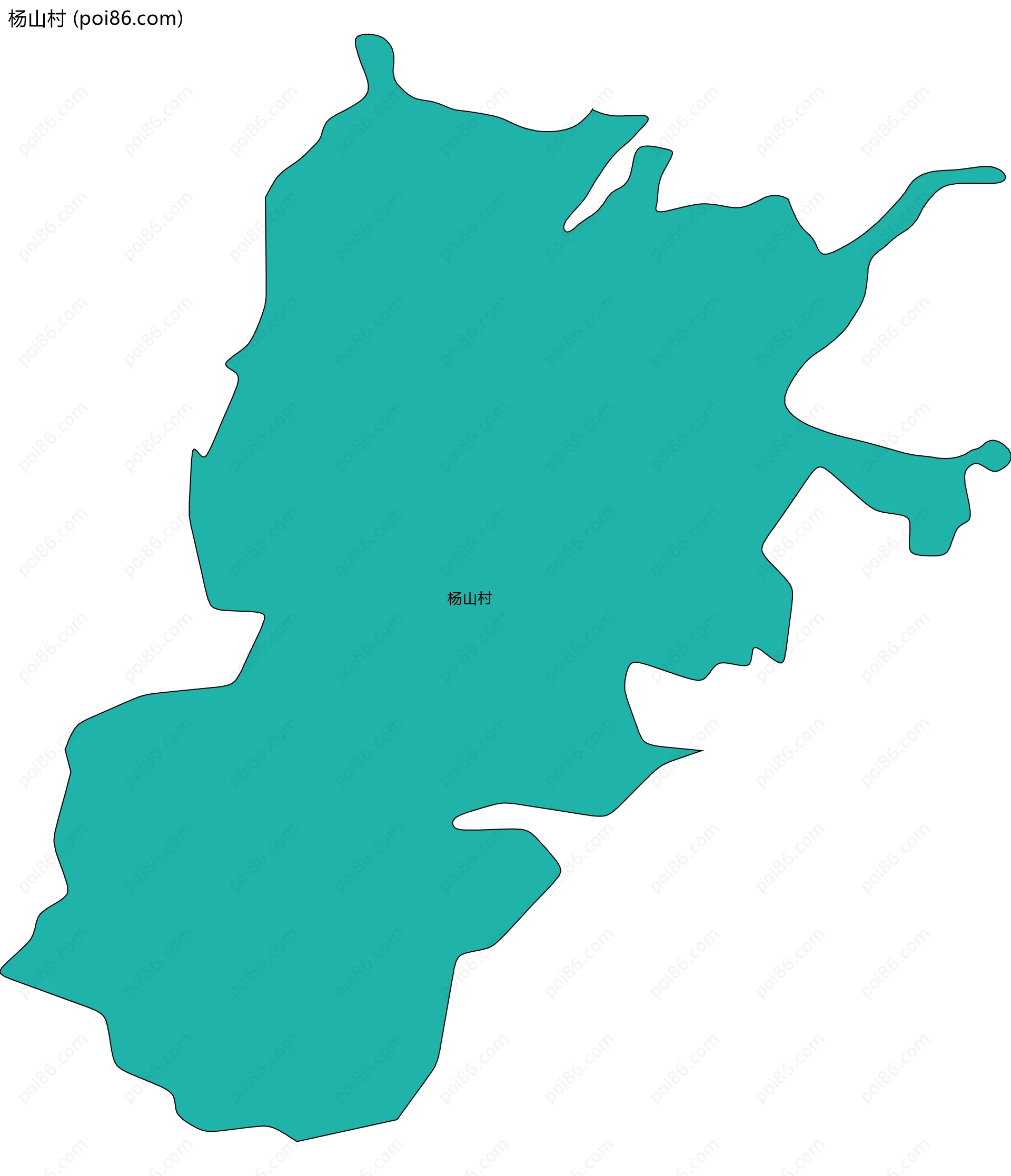 杨山村边界地图