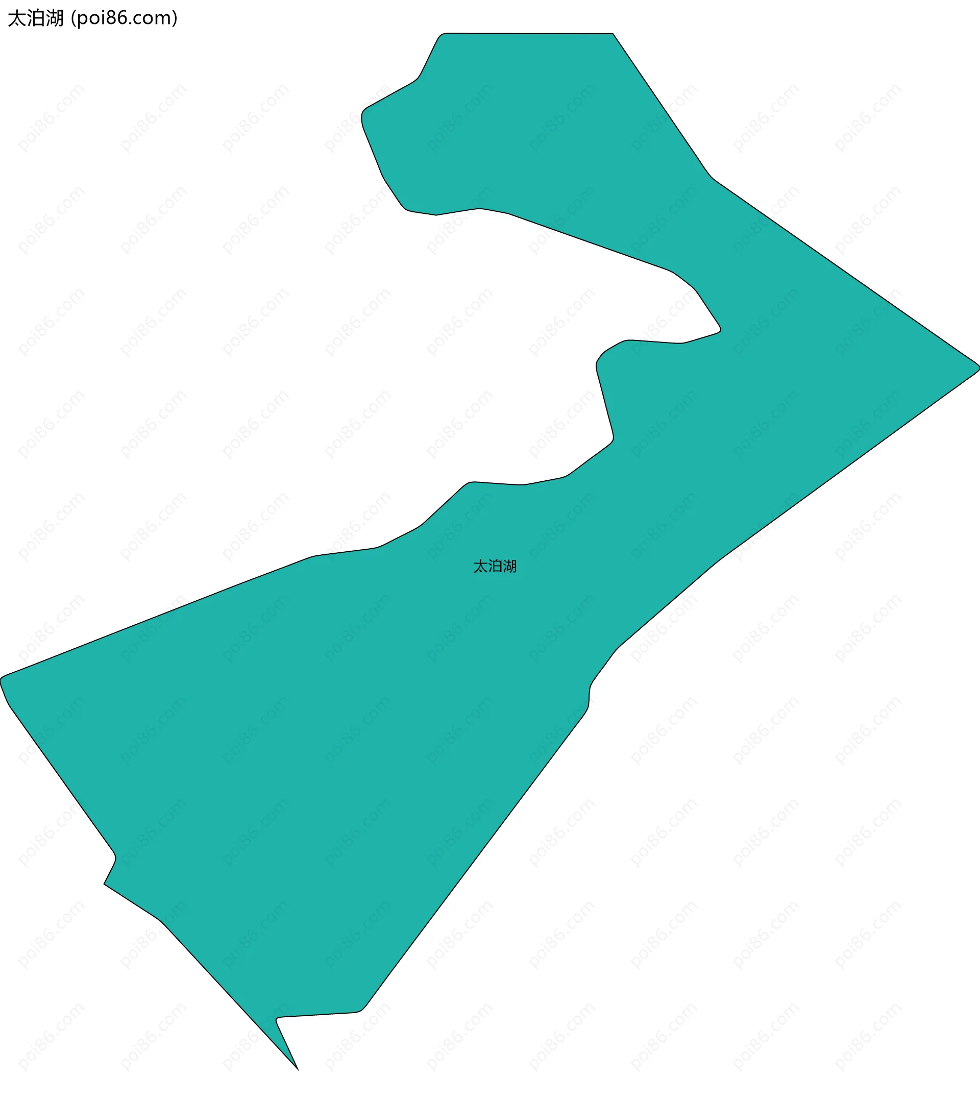太泊湖边界地图