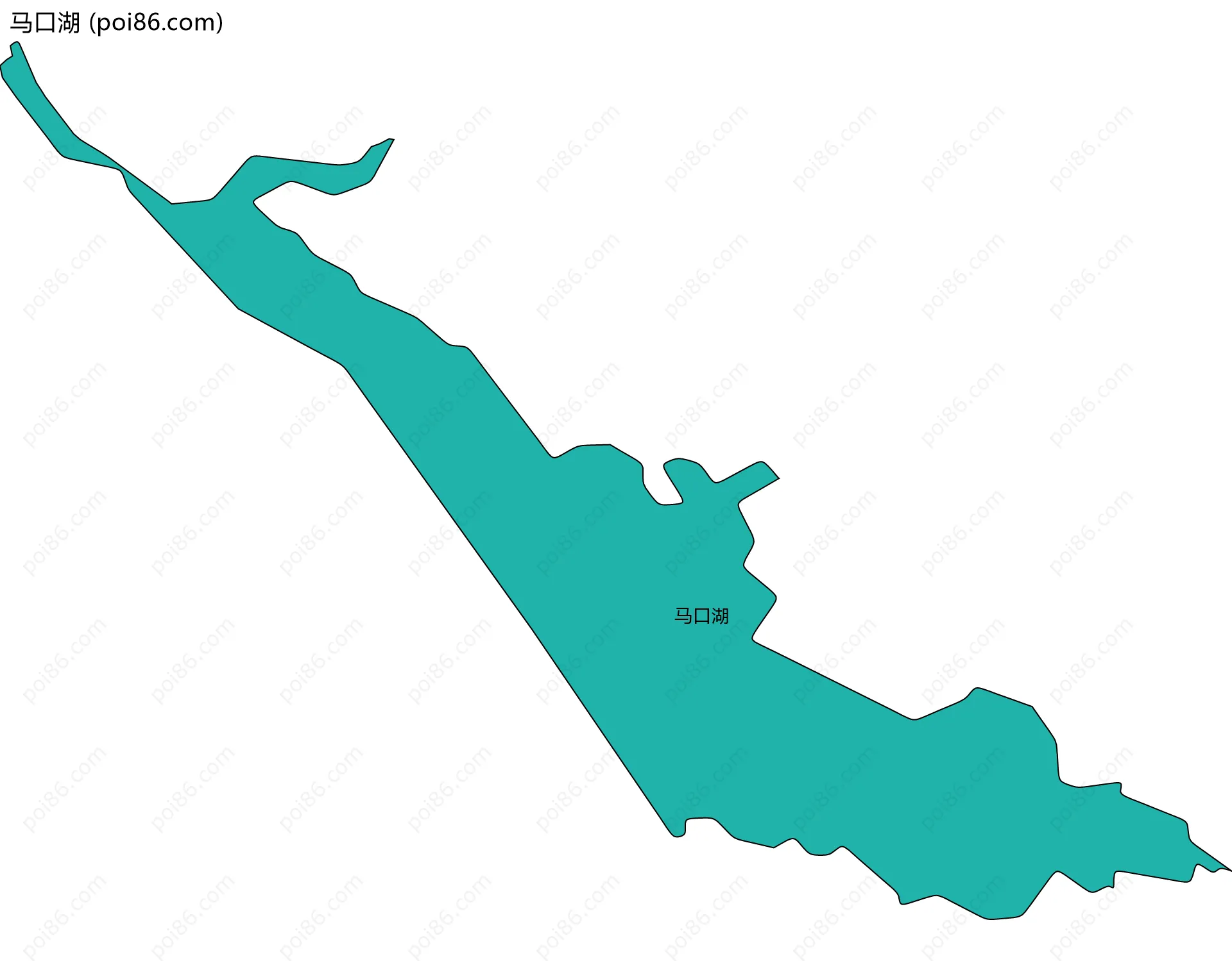 马口湖边界地图