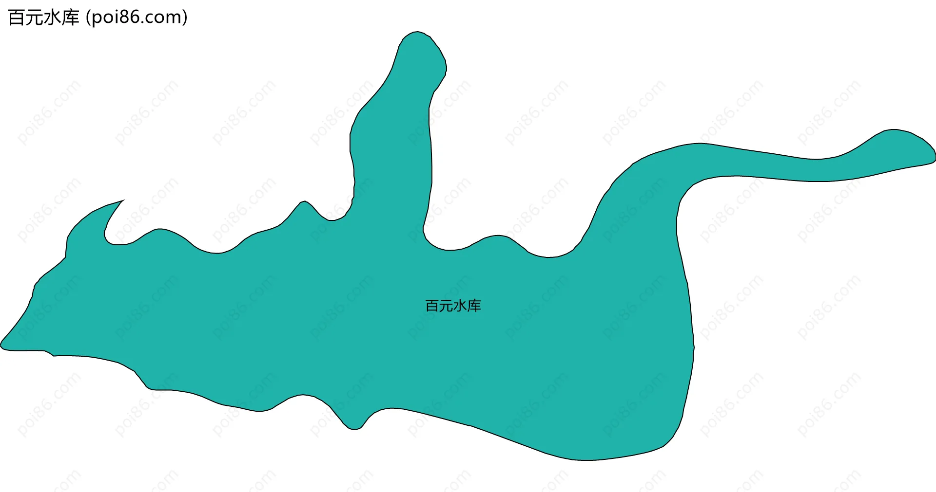 百元水库边界地图