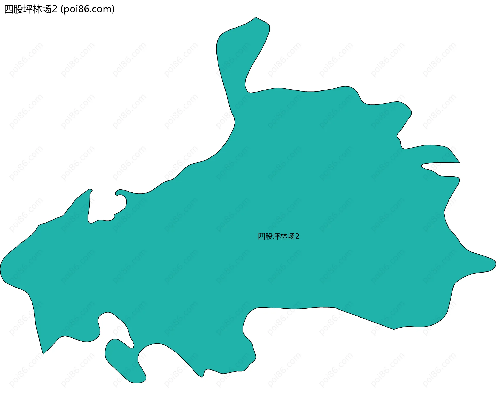四股坪林场2边界地图