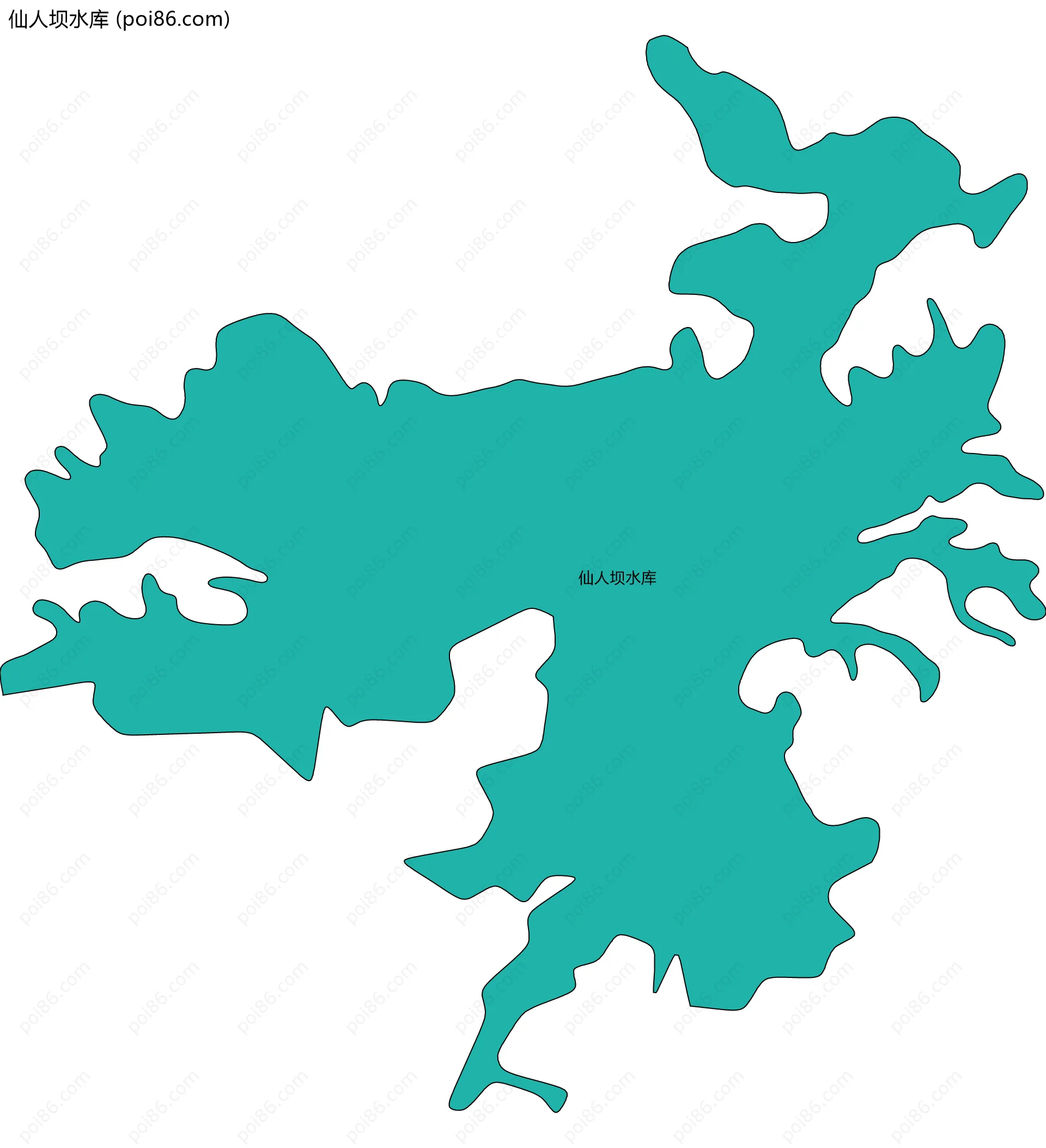 仙人坝水库边界地图