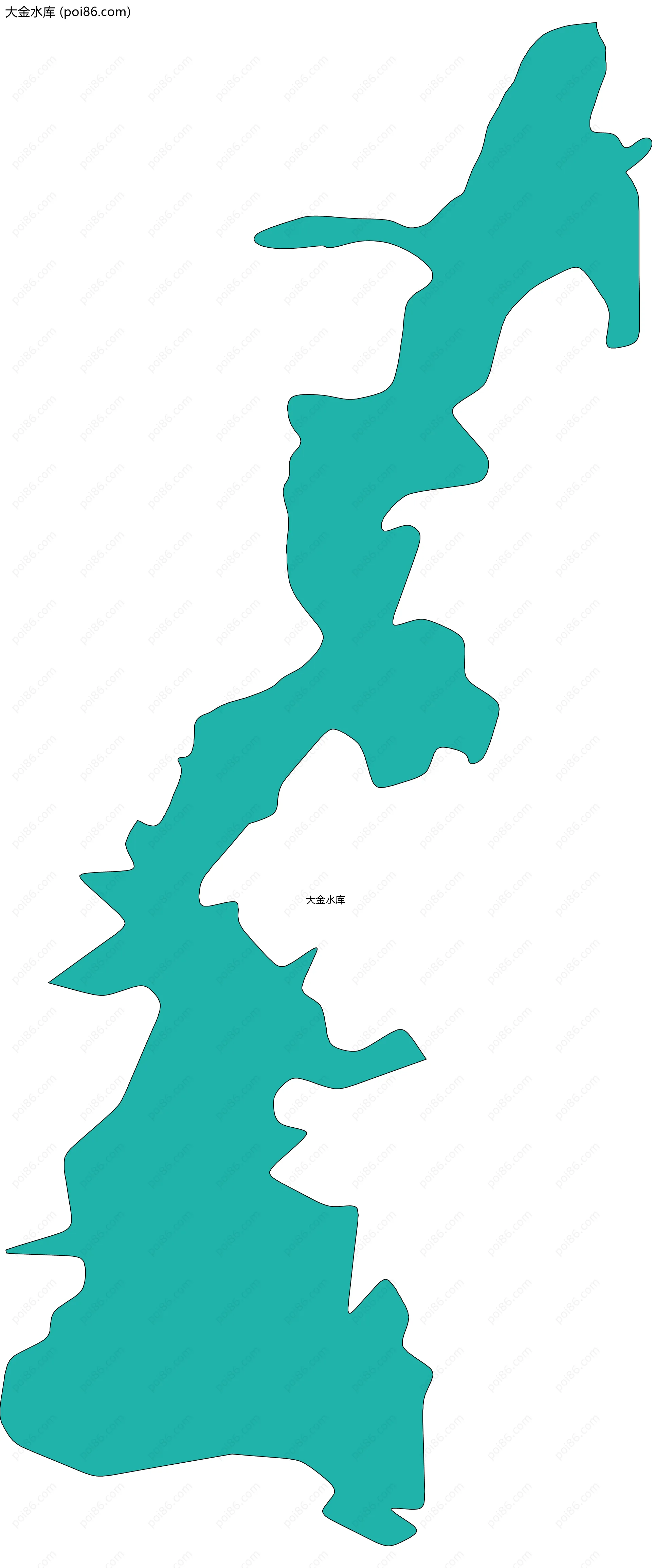 大金水库边界地图