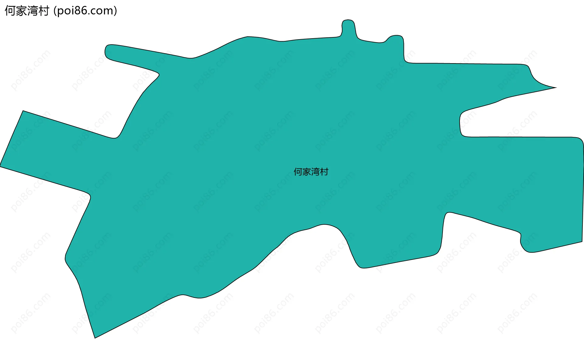 何家湾村边界地图