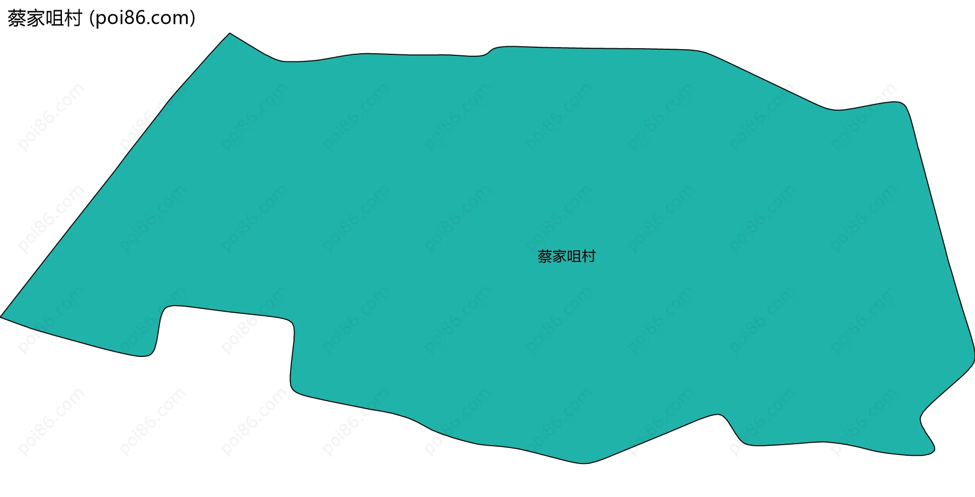 蔡家咀村边界地图