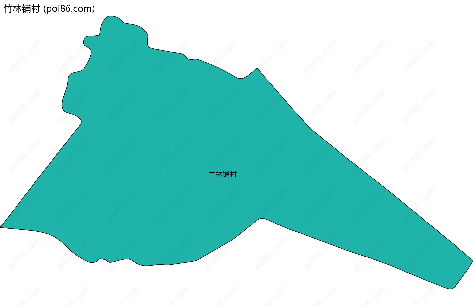 竹林铺村边界地图