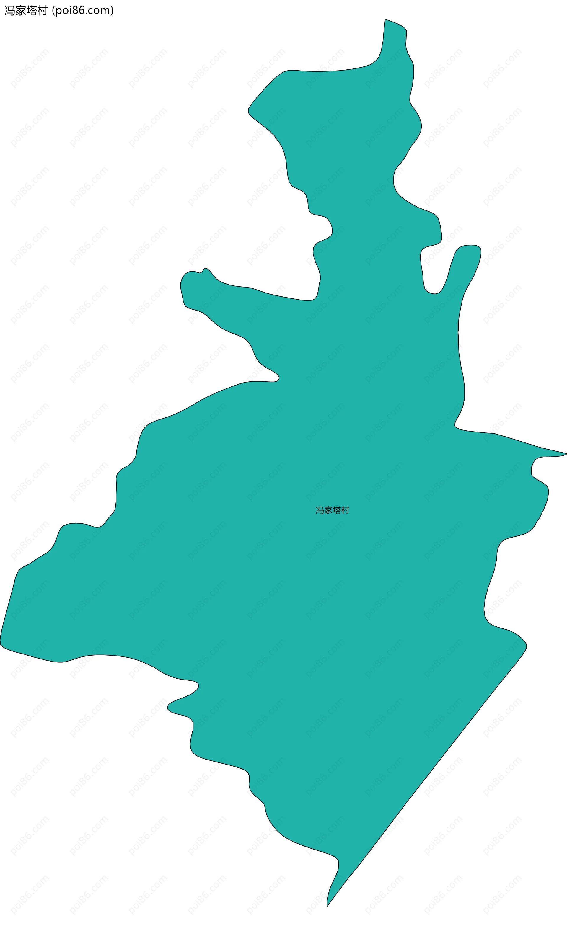 冯家塔村边界地图