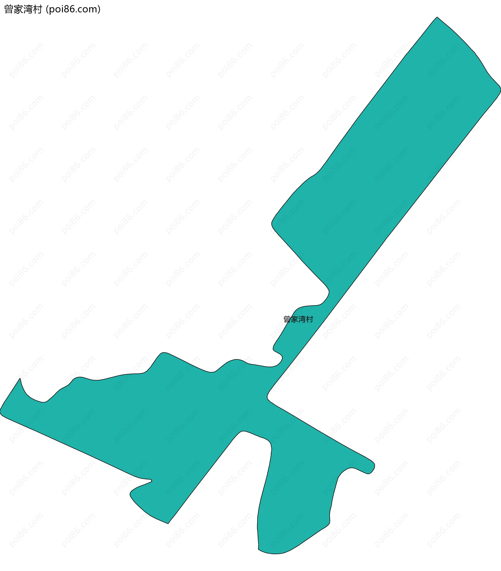 曾家湾村边界地图