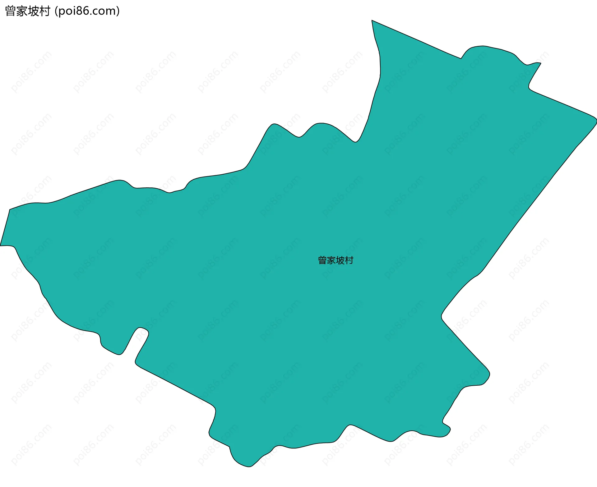曾家坡村边界地图