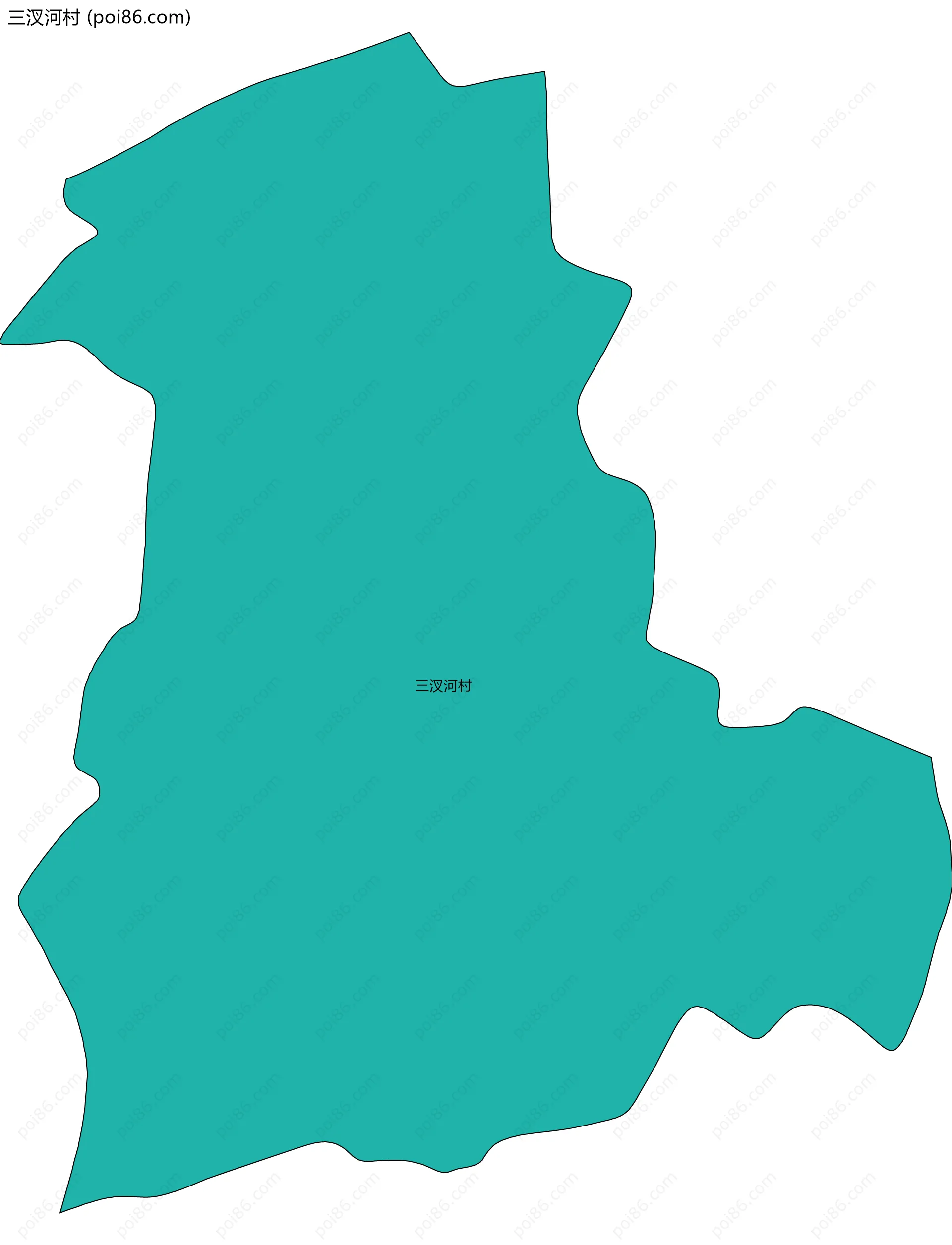 三汊河村边界地图