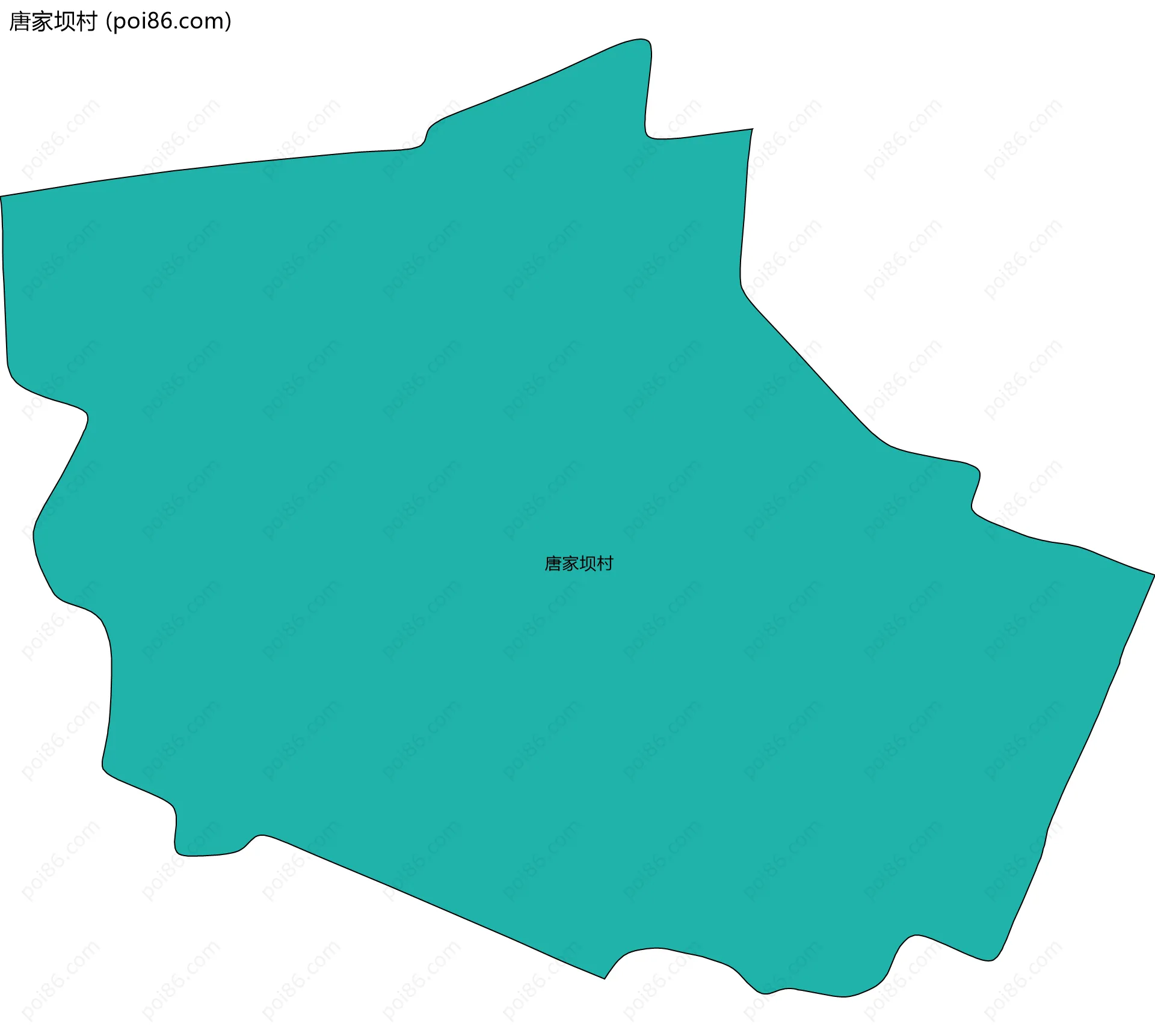 唐家坝村边界地图