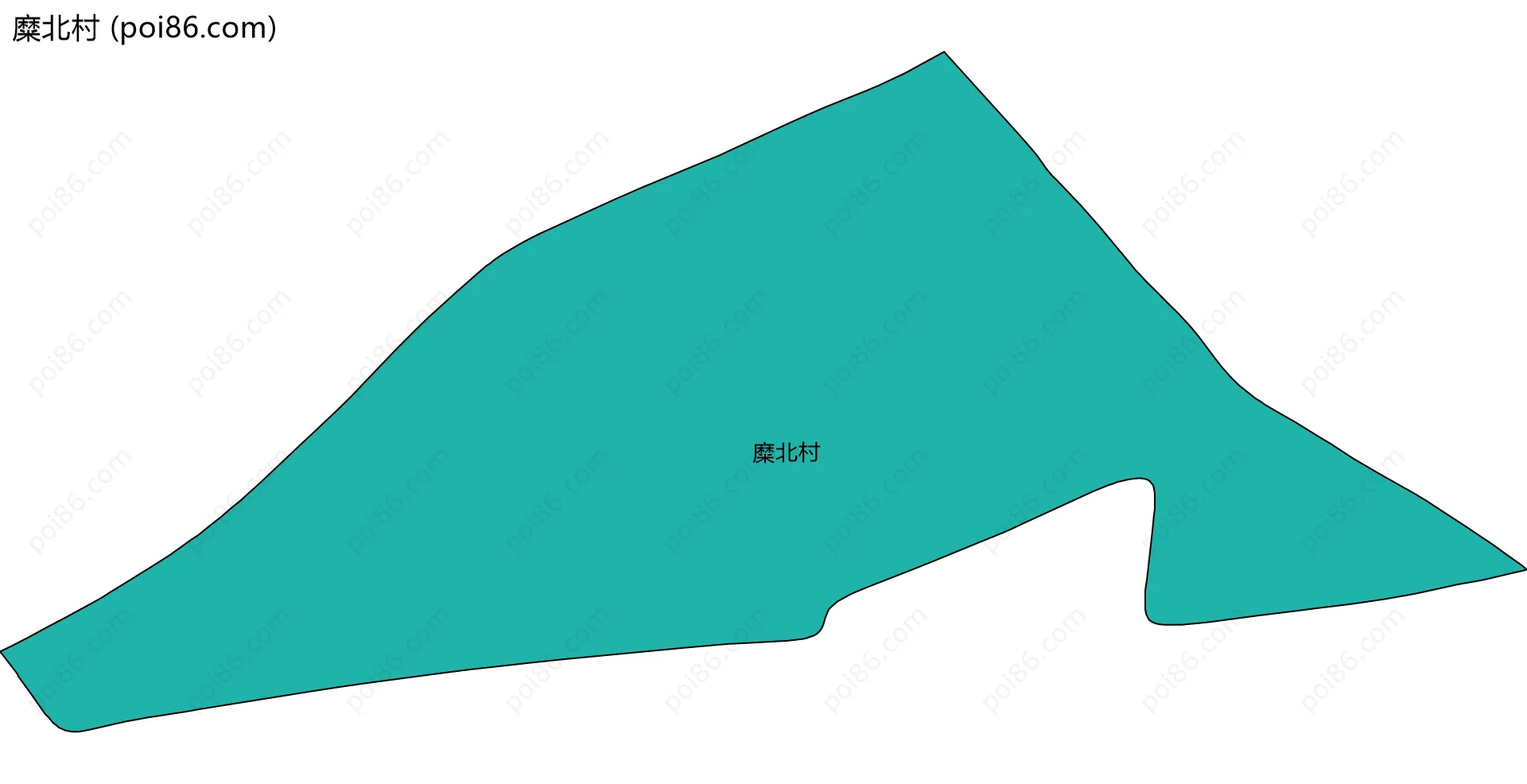 糜北村边界地图