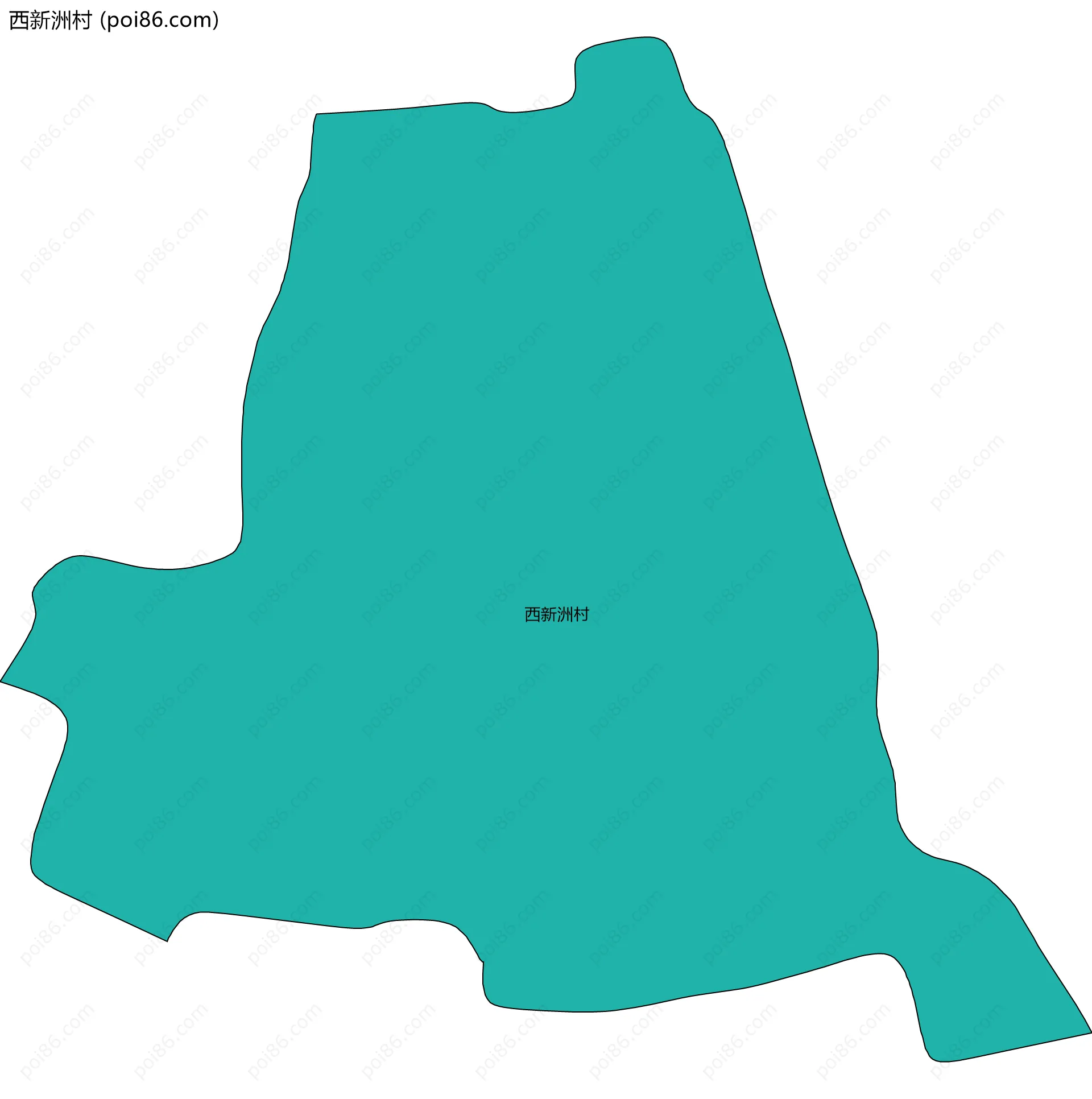 西新洲村边界地图