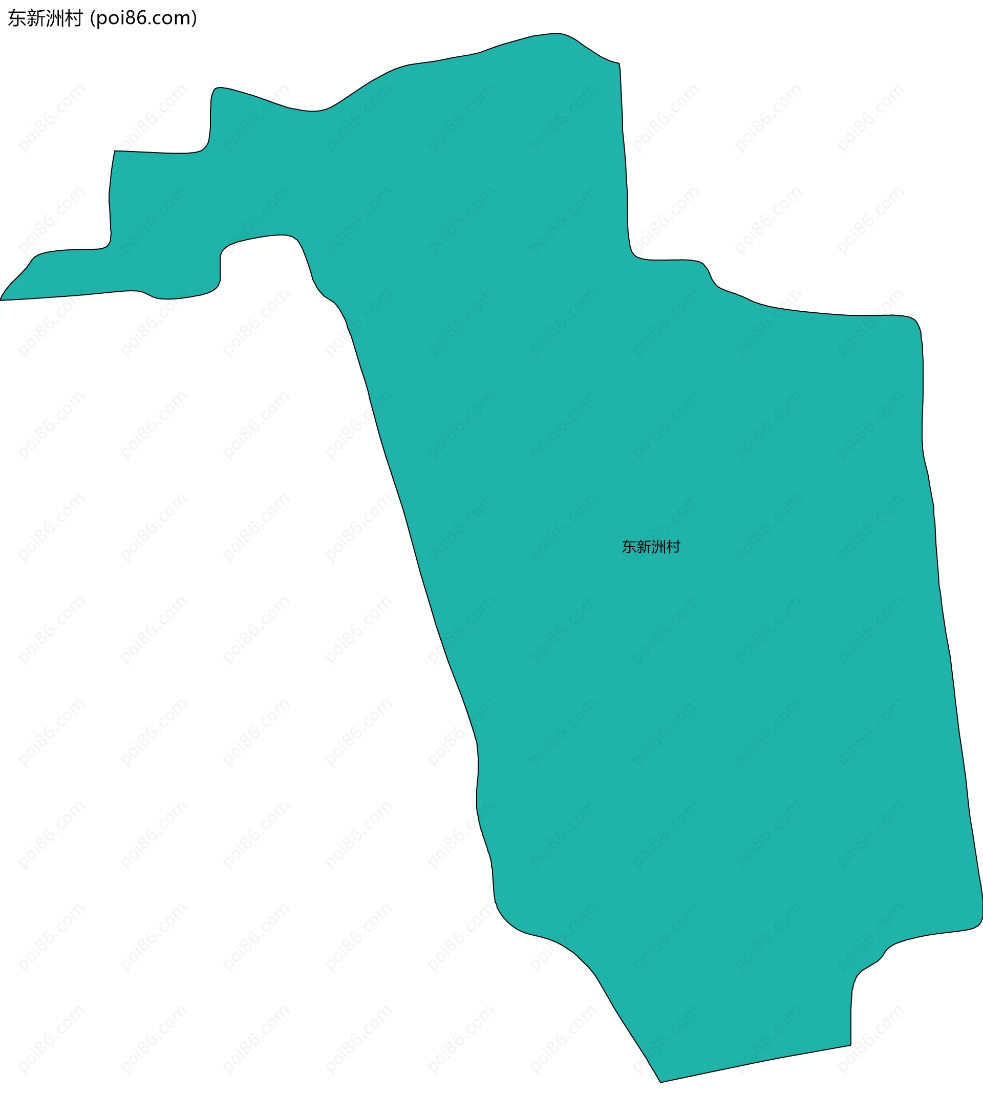 东新洲村边界地图