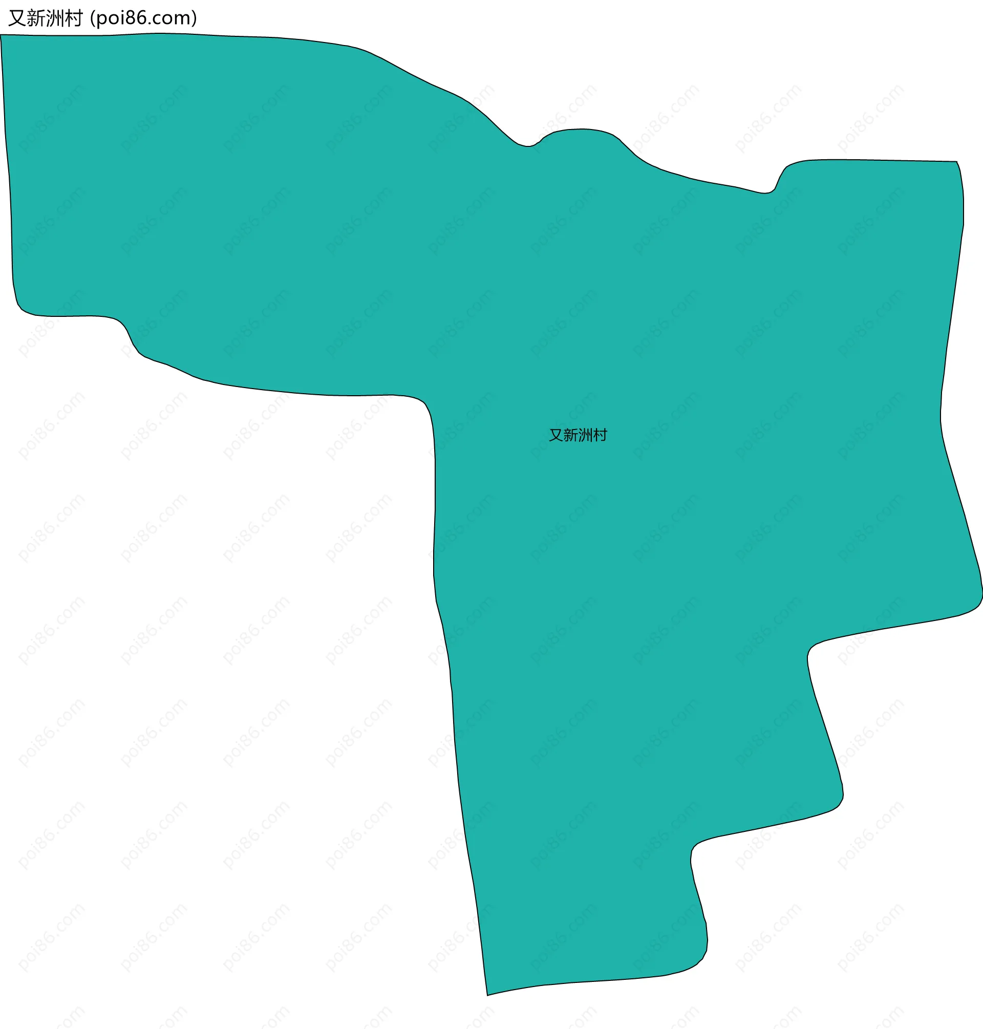 又新洲村边界地图