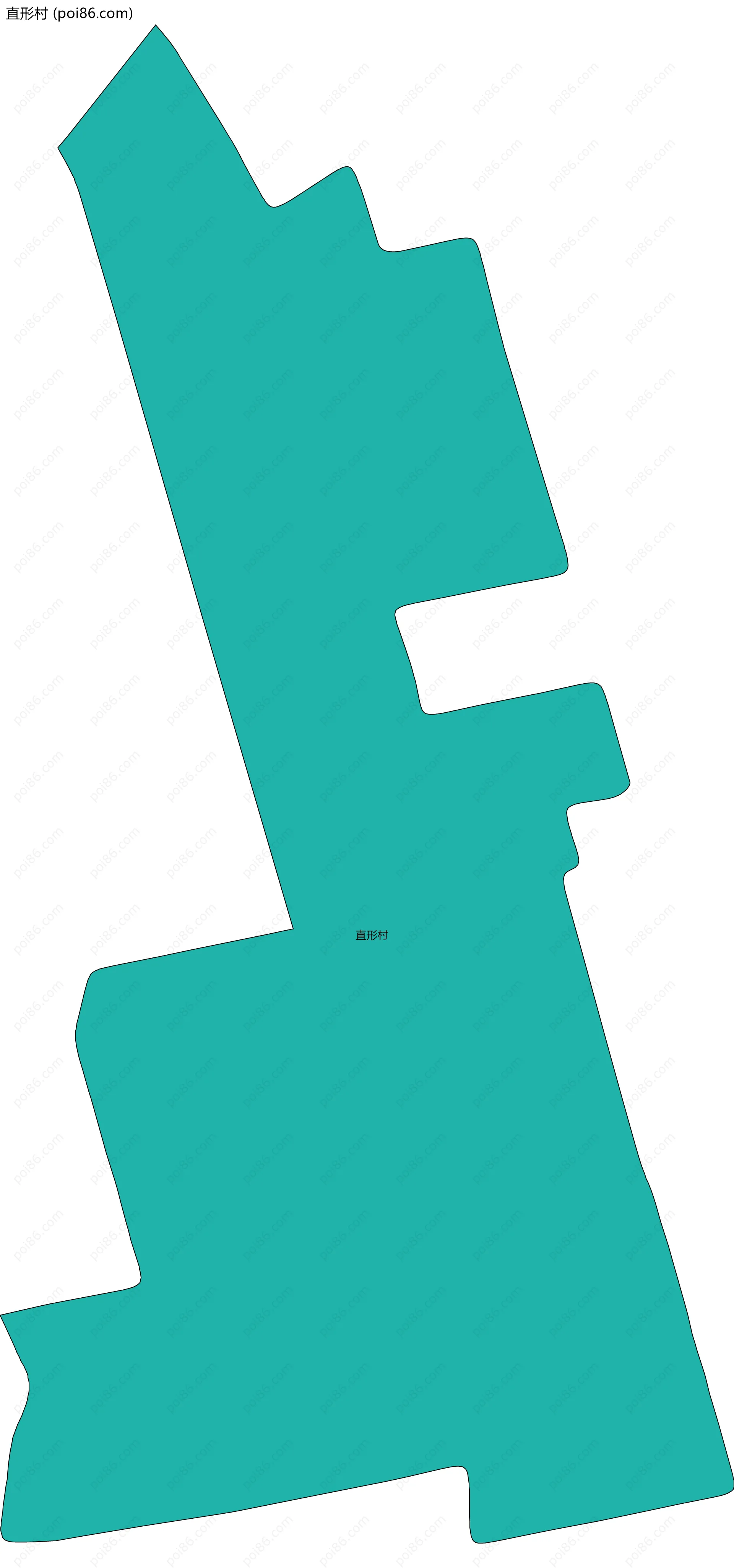 直形村边界地图