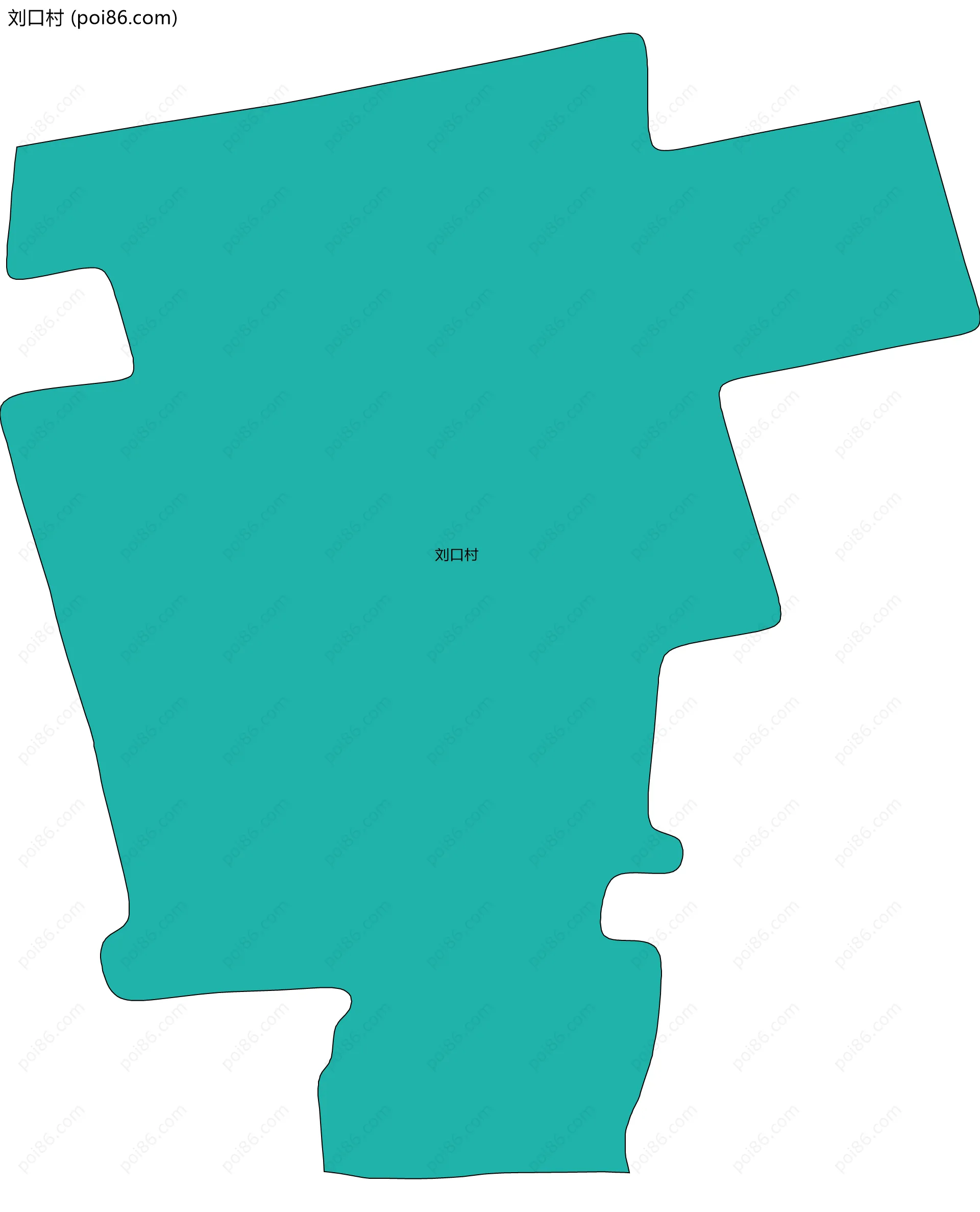 刘口村边界地图