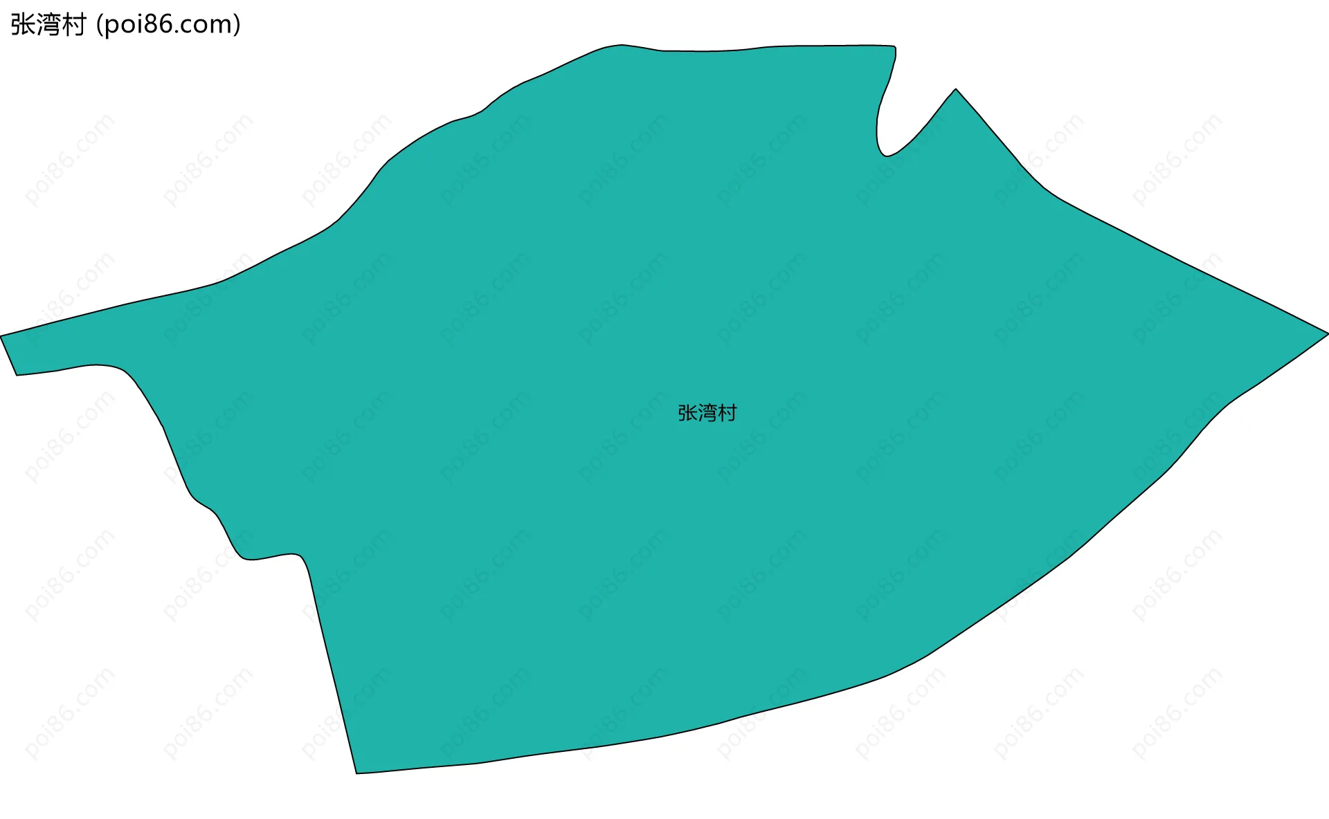 张湾村边界地图