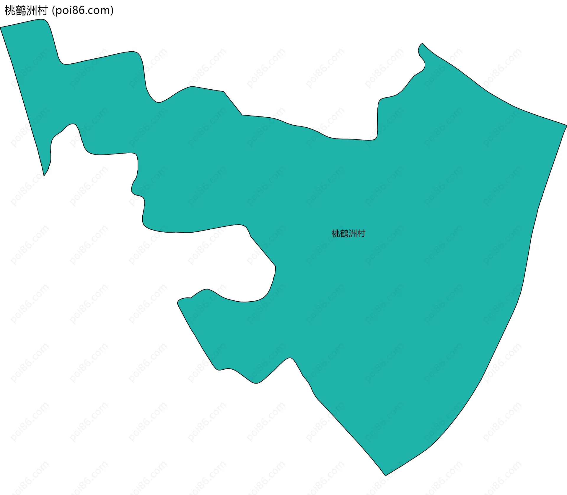 桃鹤洲村边界地图