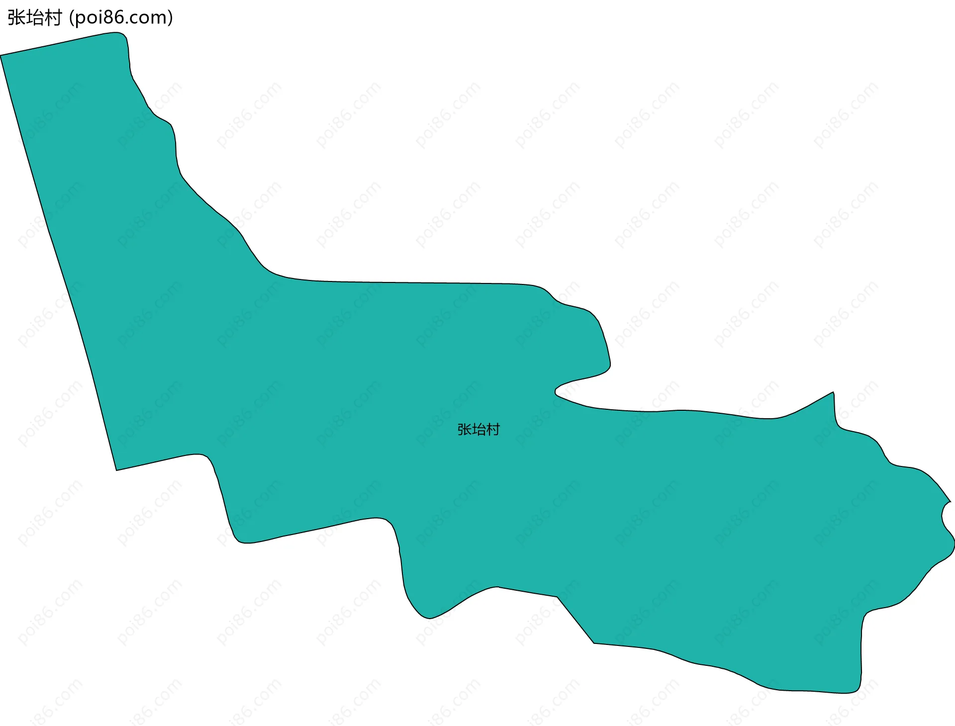 张坮村边界地图