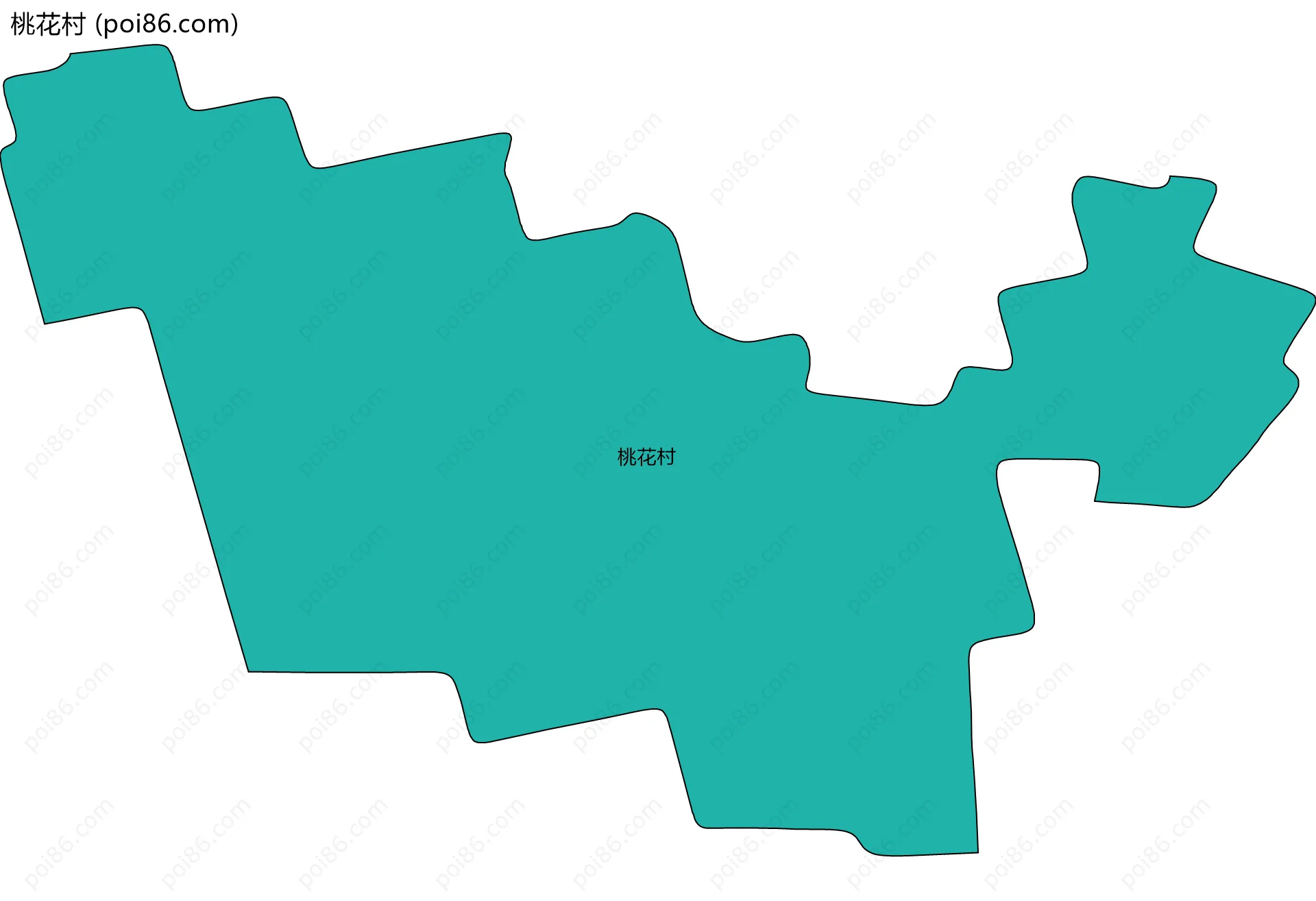 桃花村边界地图
