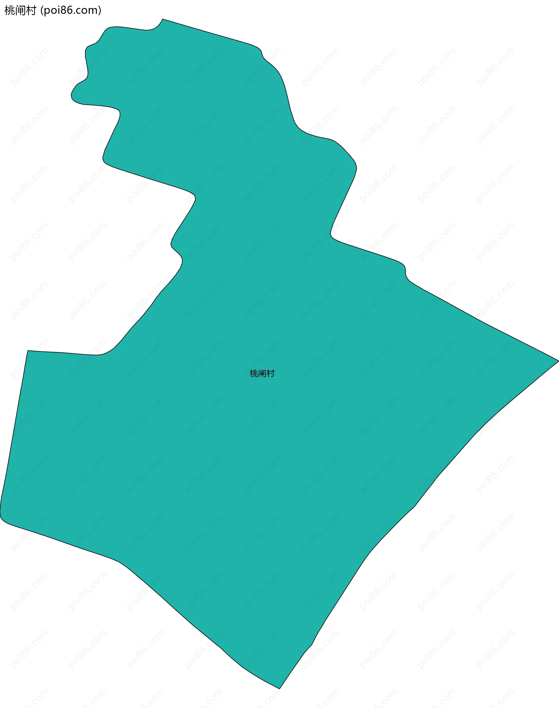 桃闸村边界地图