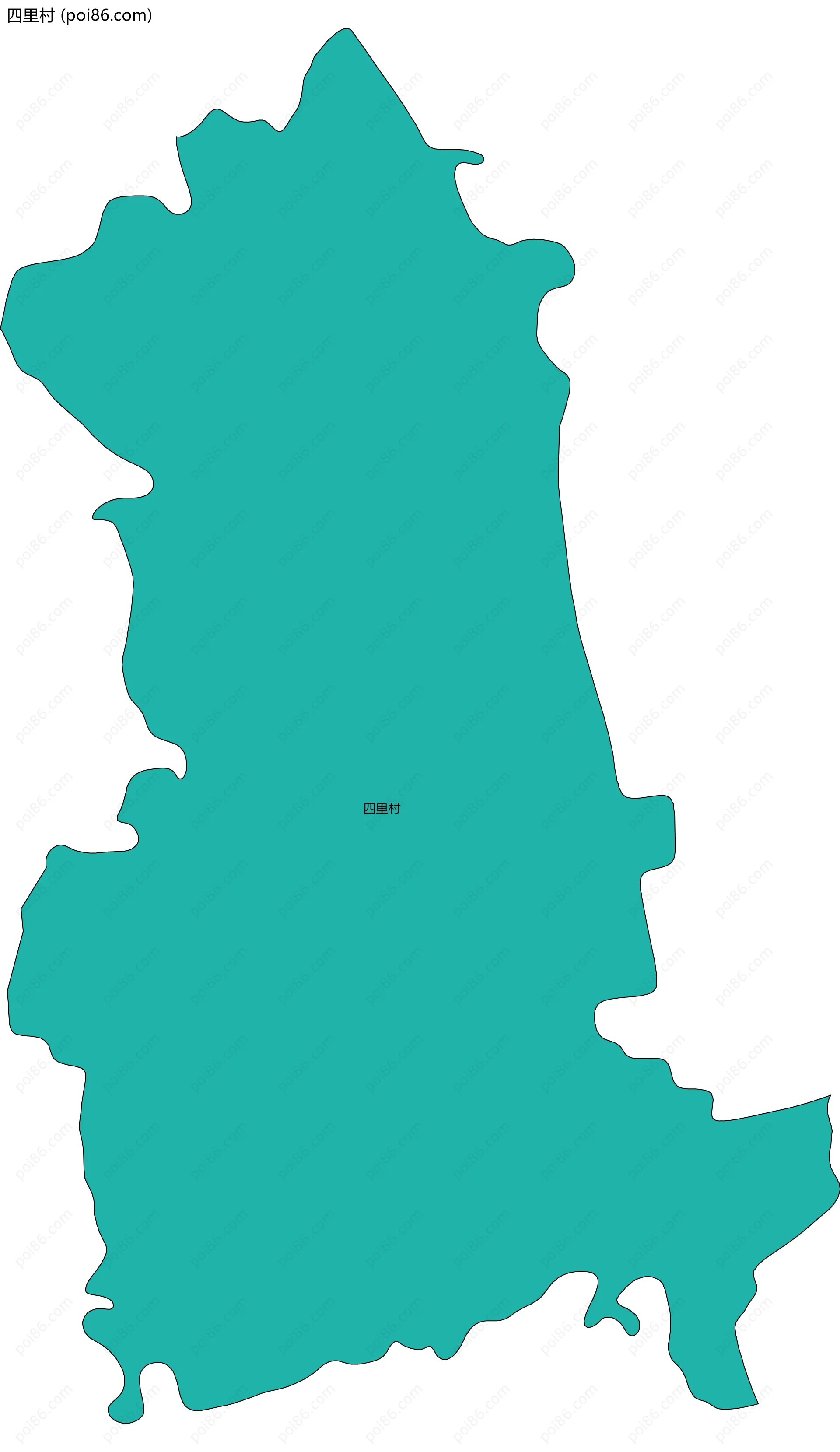 四里村边界地图