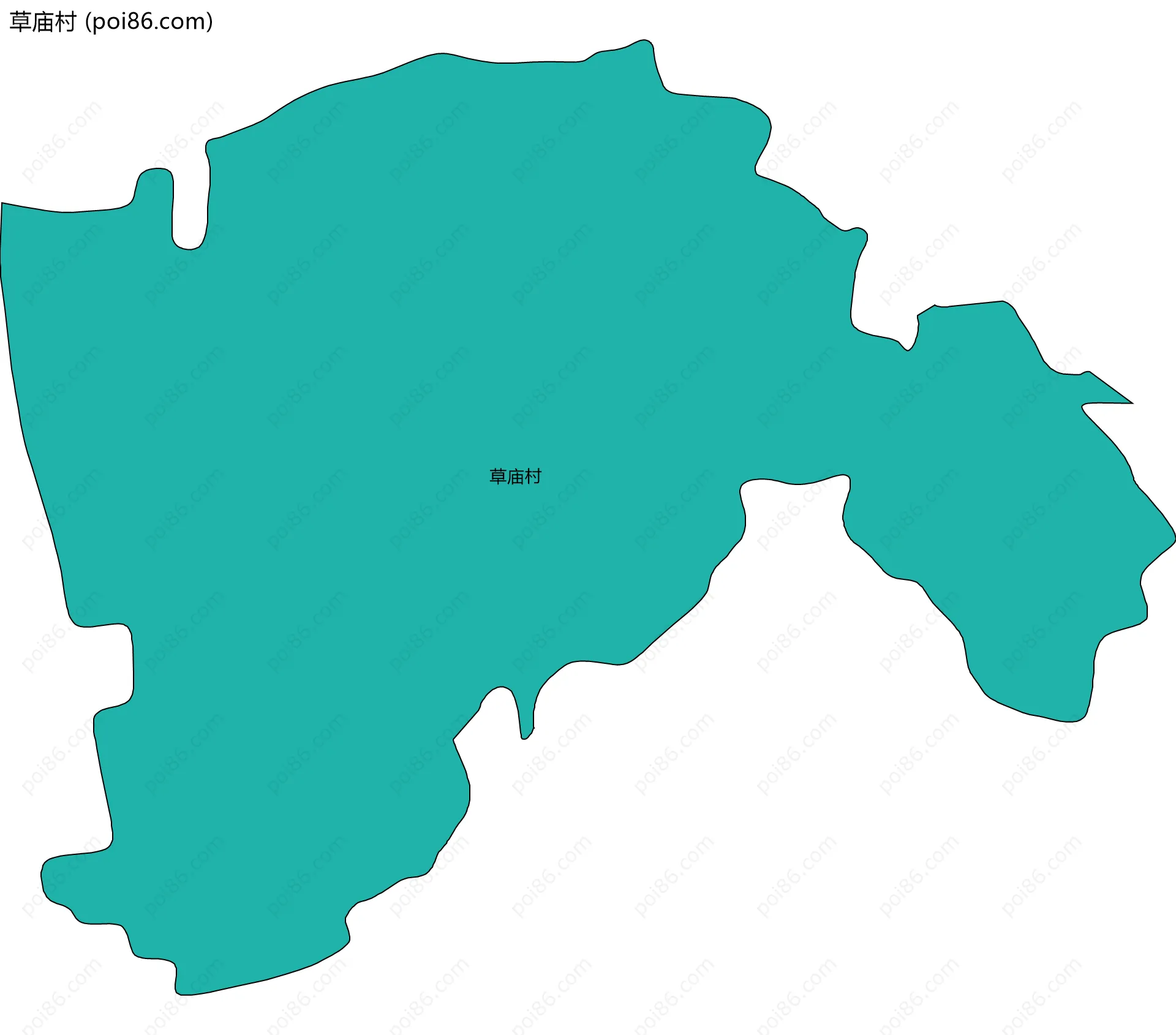 草庙村边界地图