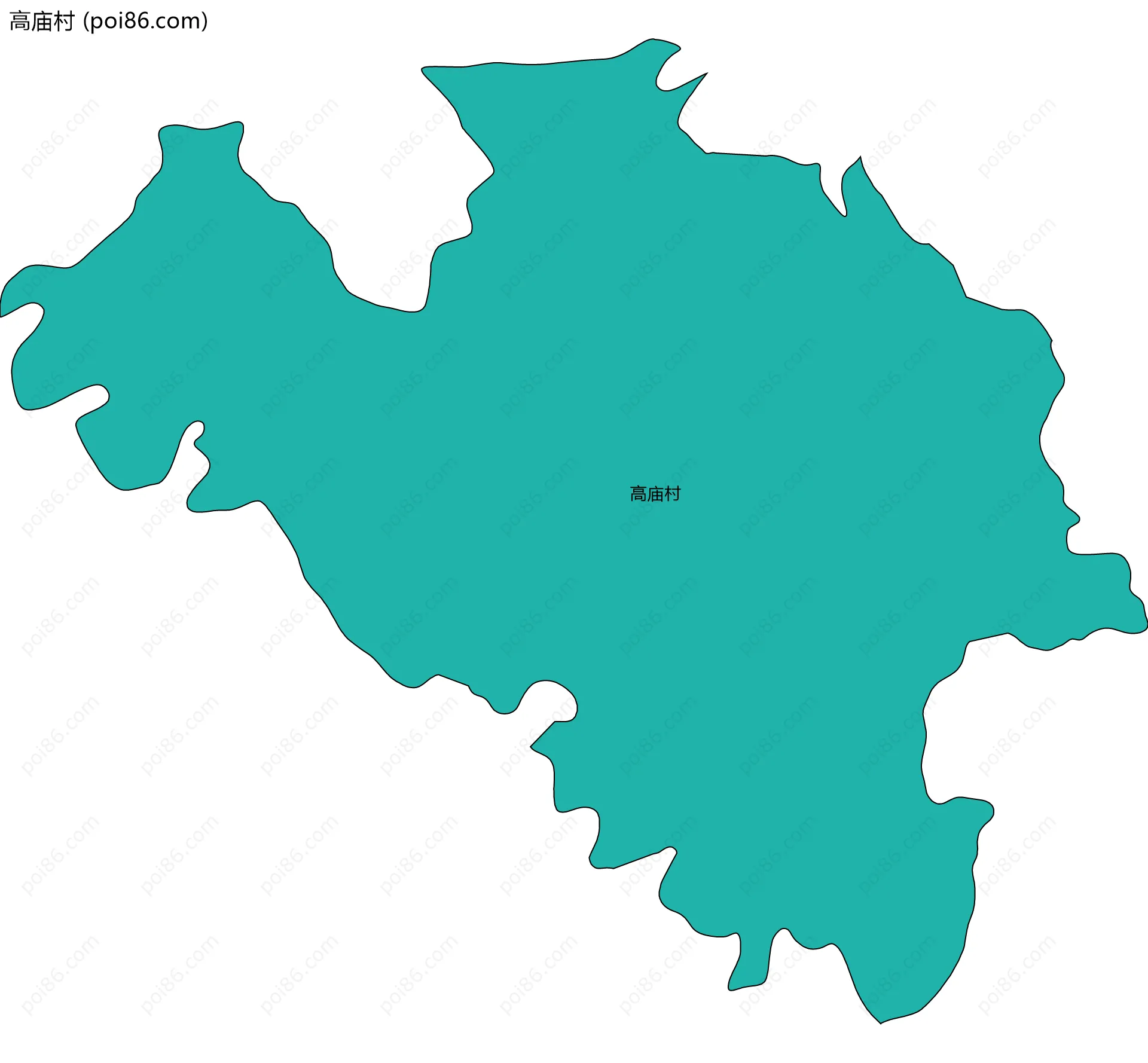 高庙村边界地图