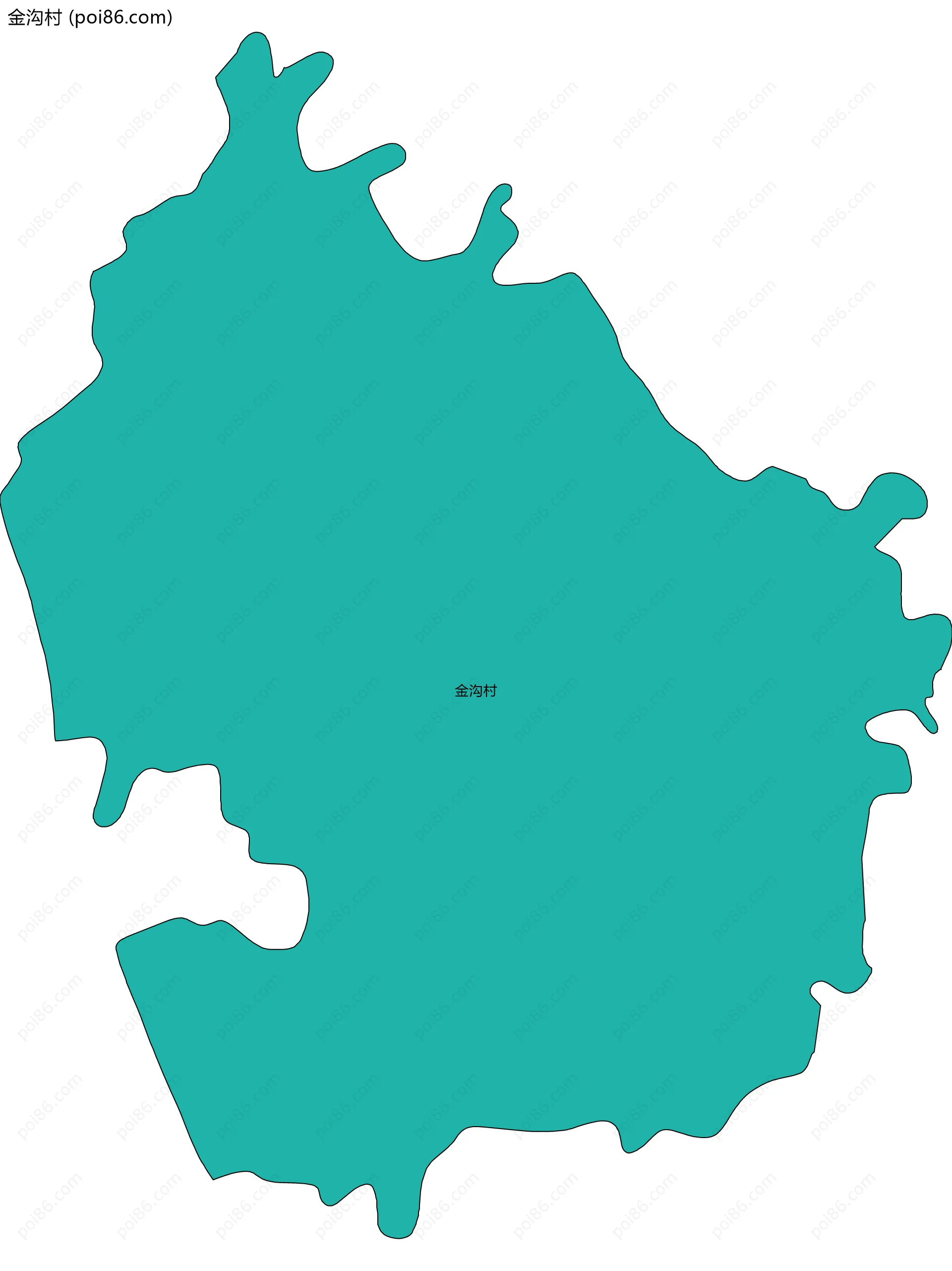 金沟村边界地图