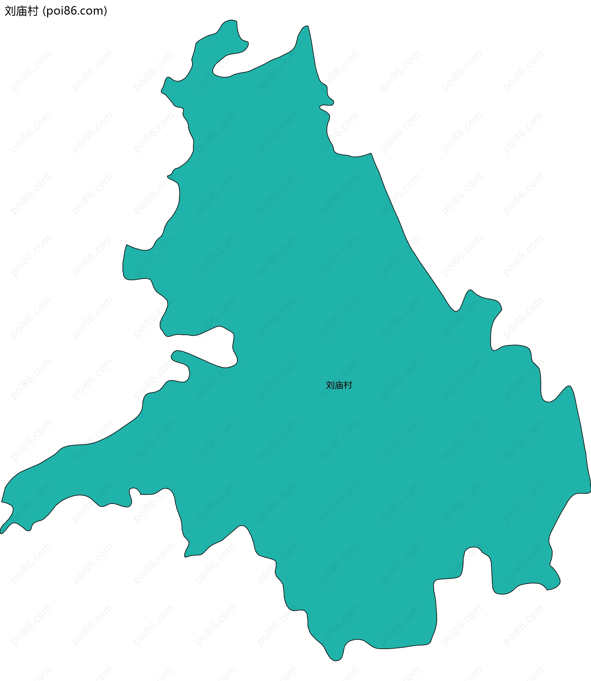 刘庙村边界地图