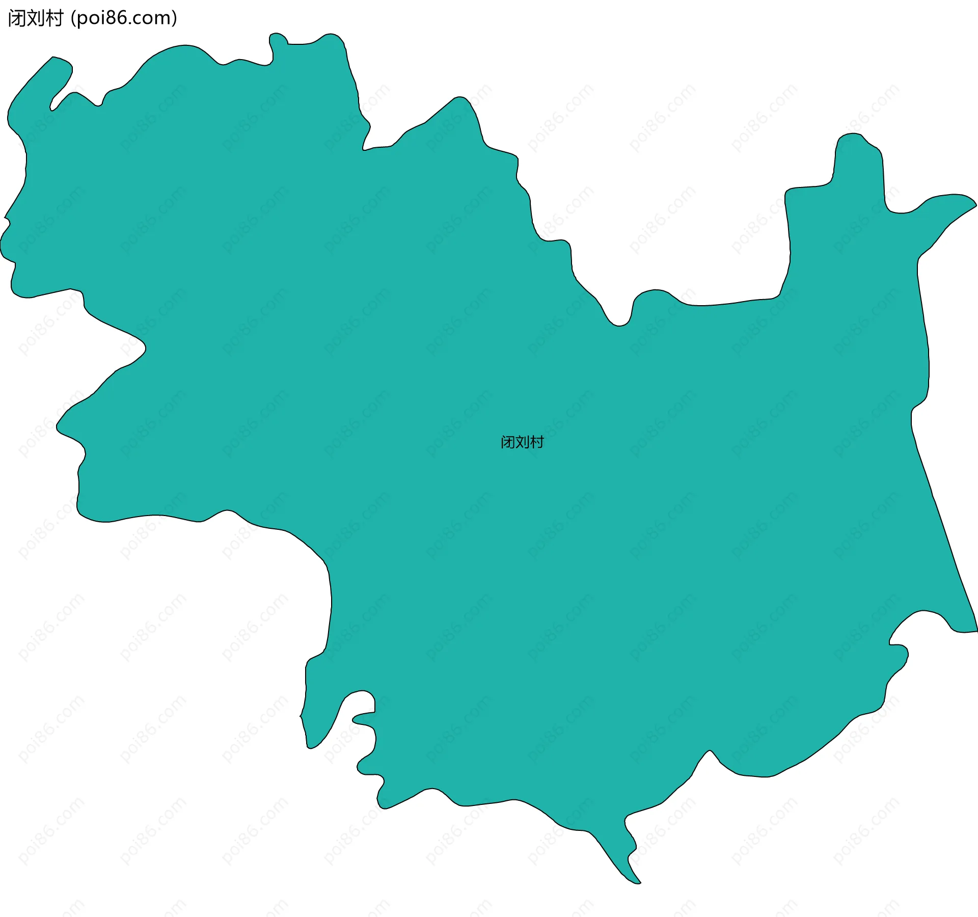 闭刘村边界地图