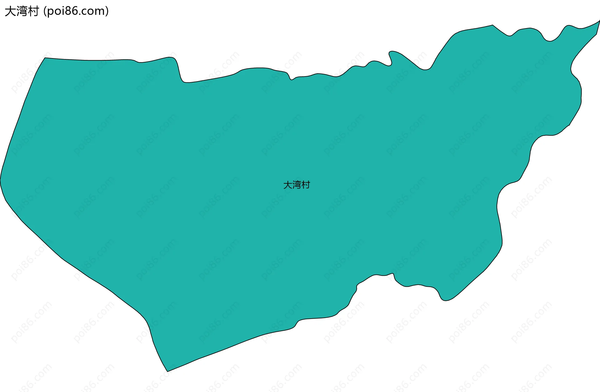 大湾村边界地图