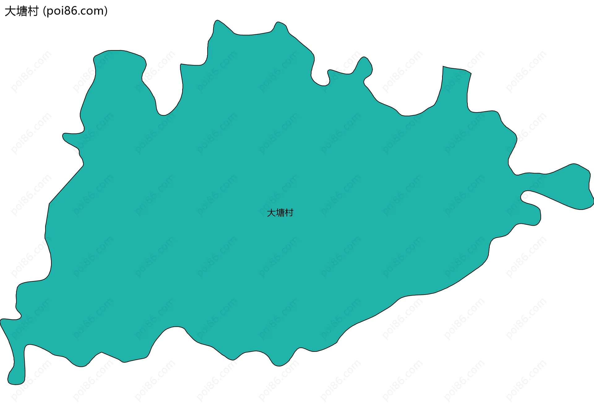 大塘村边界地图
