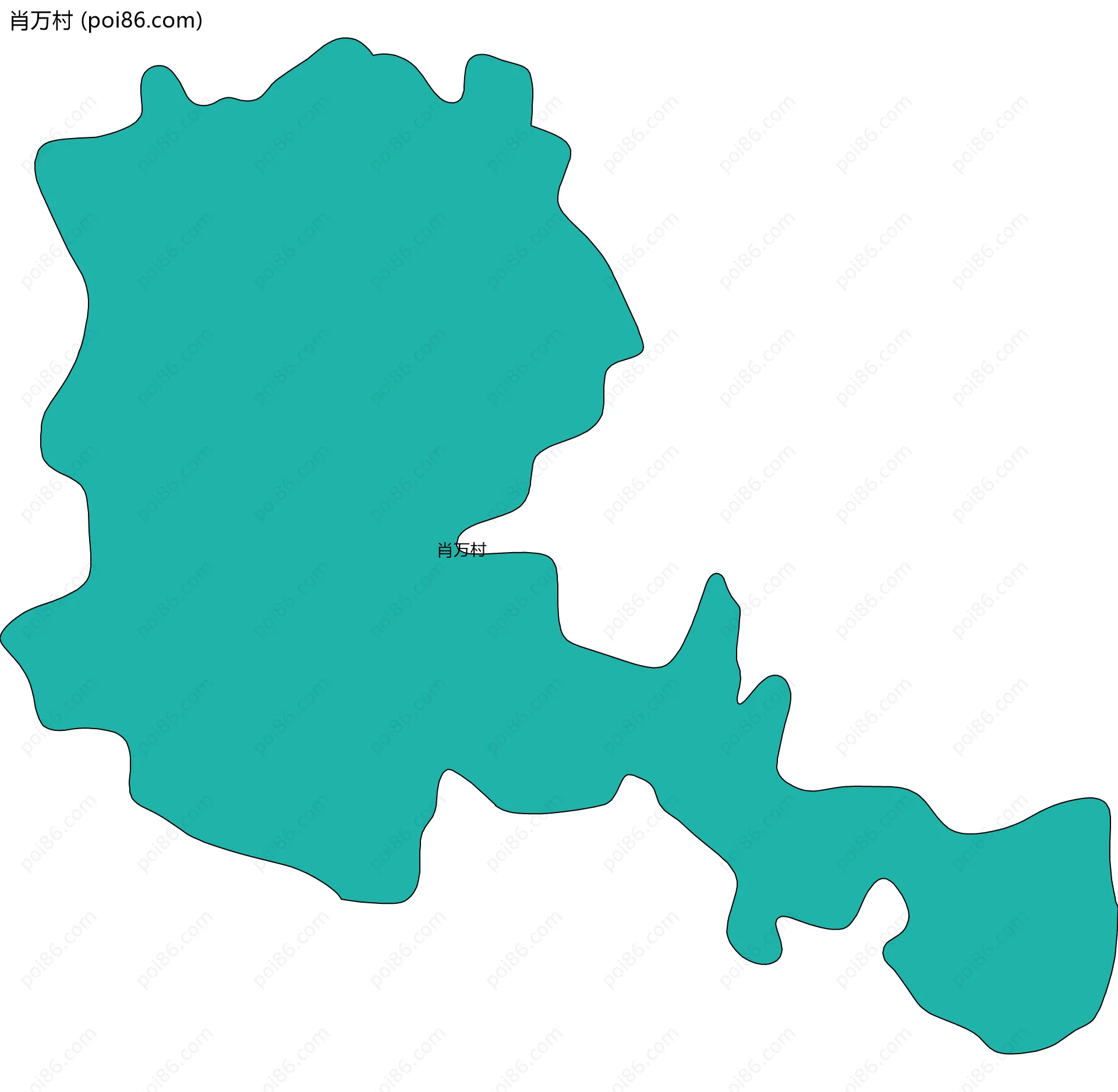 肖万村边界地图