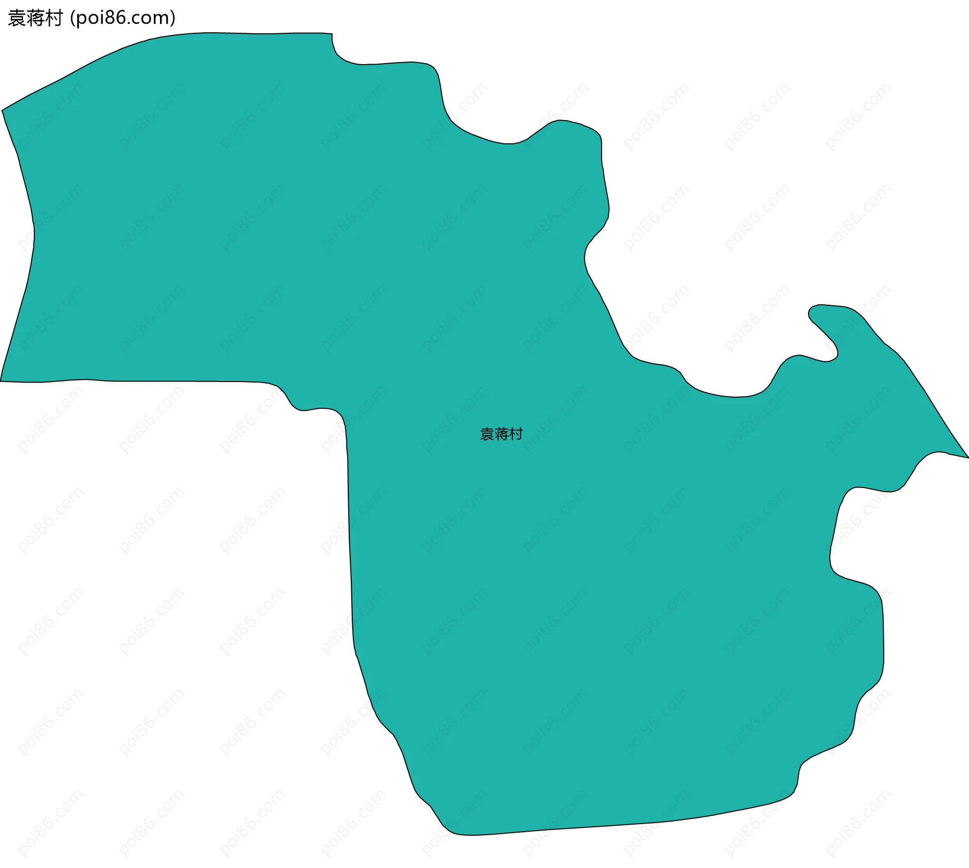 袁蒋村边界地图