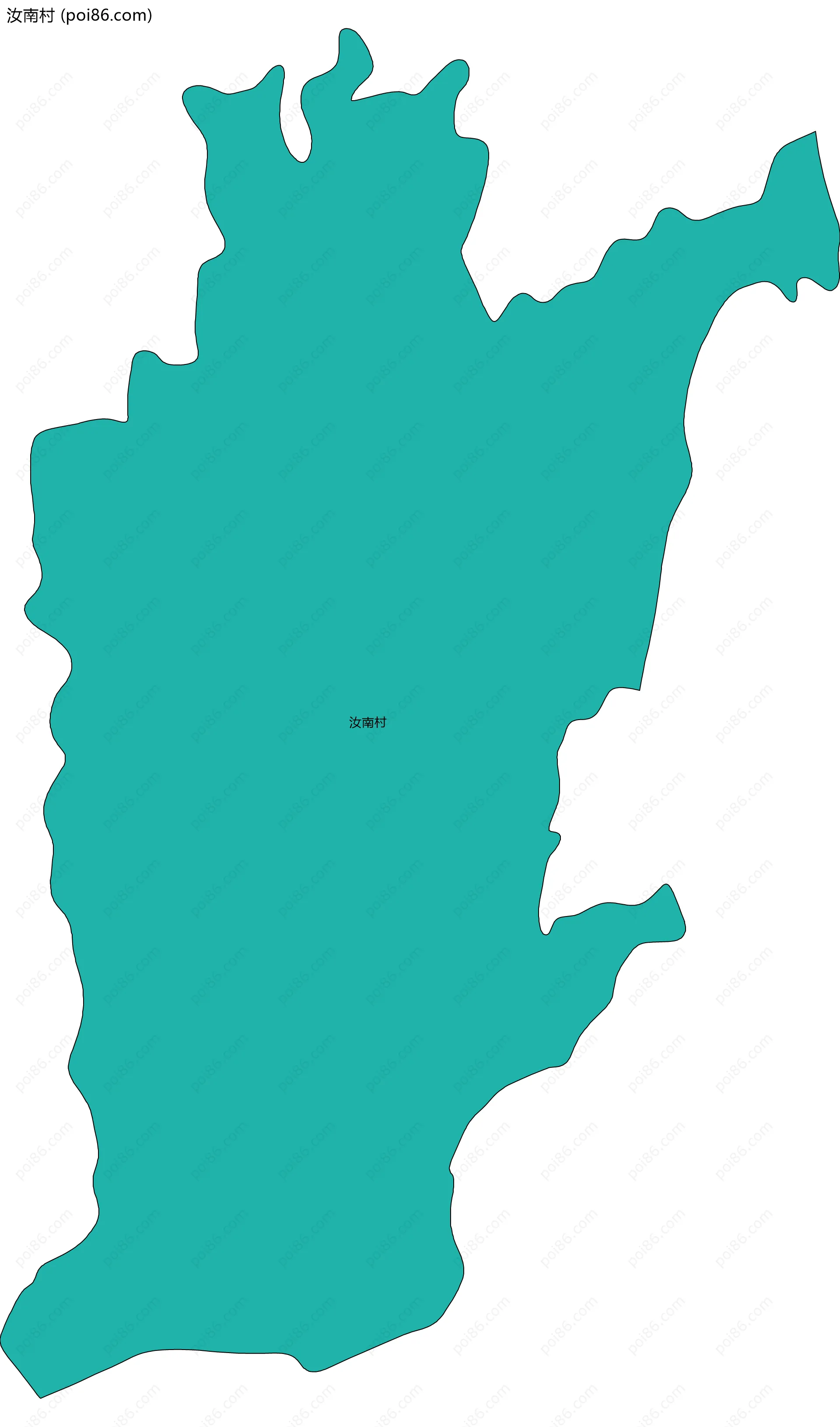 汝南村边界地图