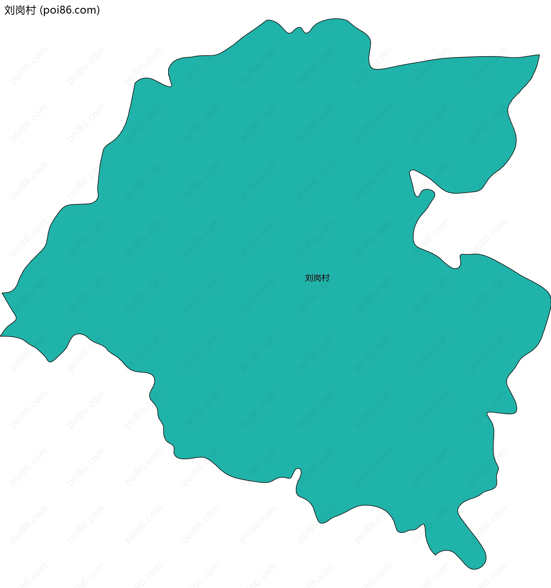 刘岗村边界地图