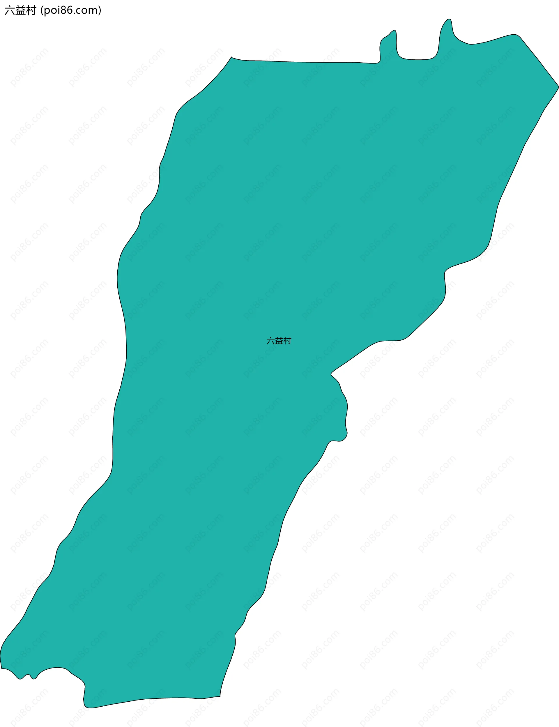 六益村边界地图