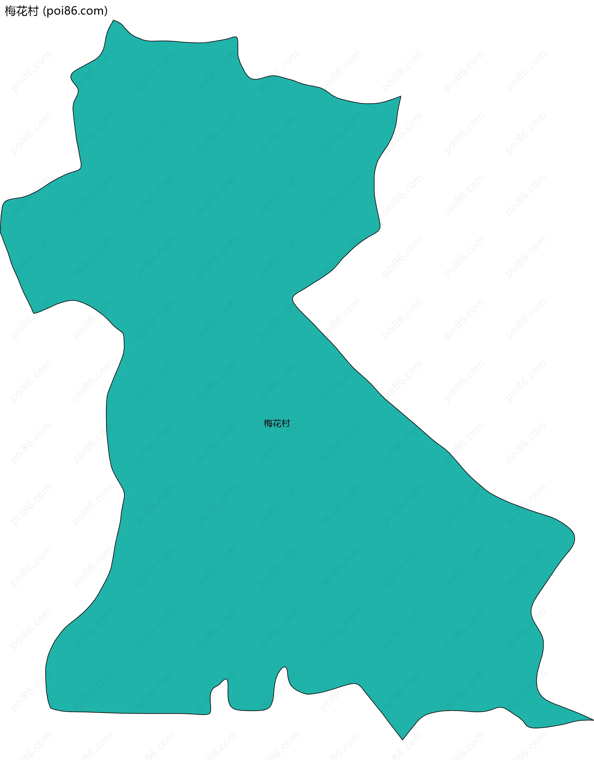 梅花村边界地图