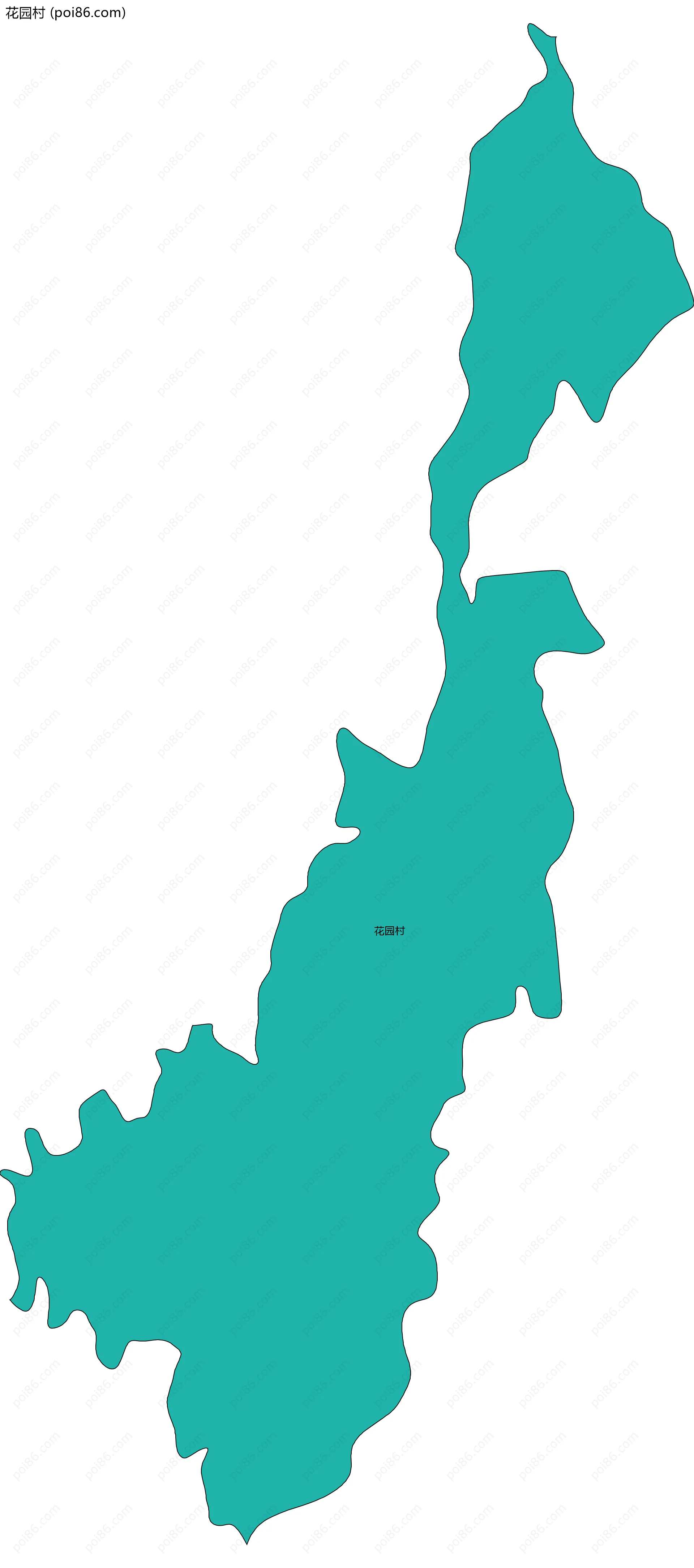 花园村边界地图