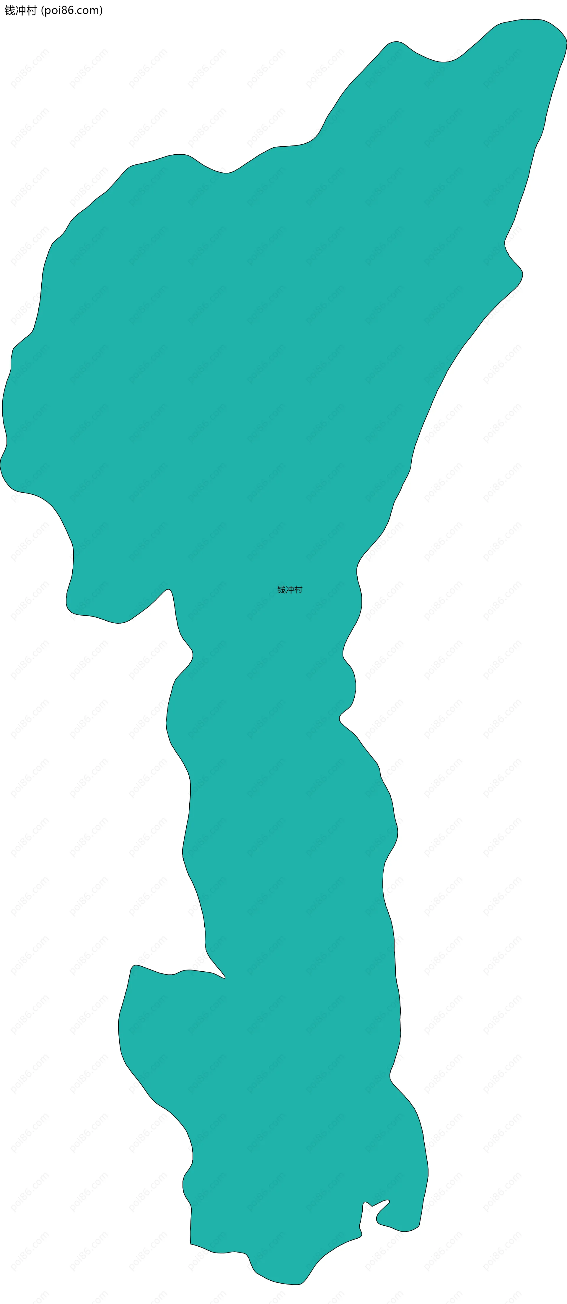 钱冲村边界地图