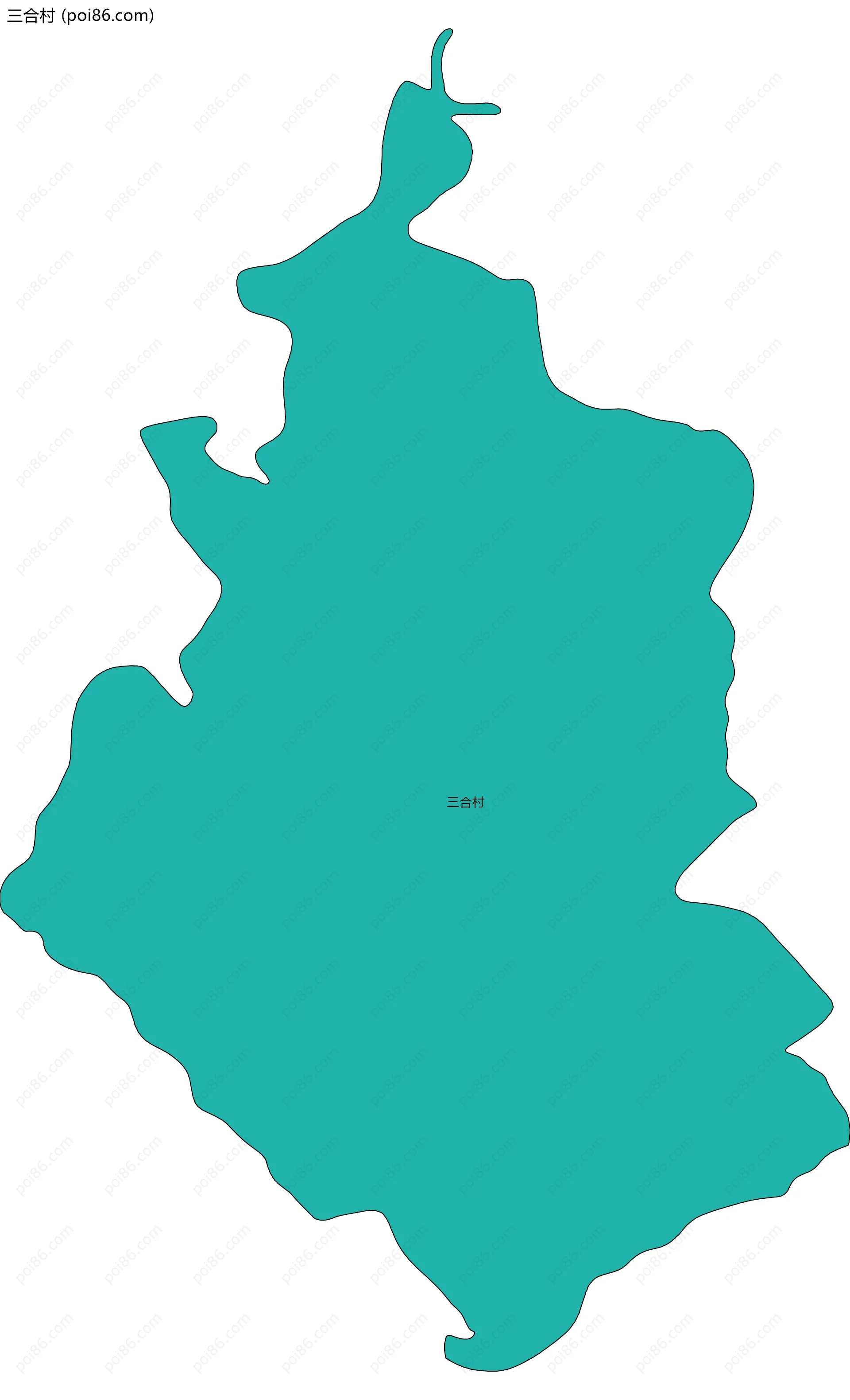 三合村边界地图