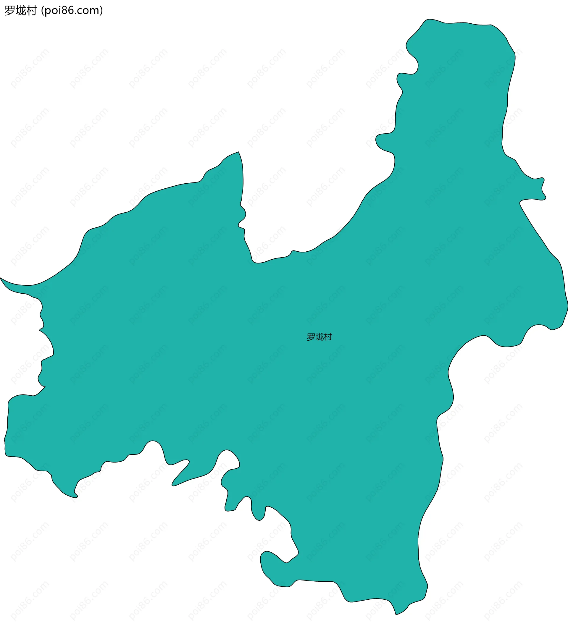 罗垅村边界地图