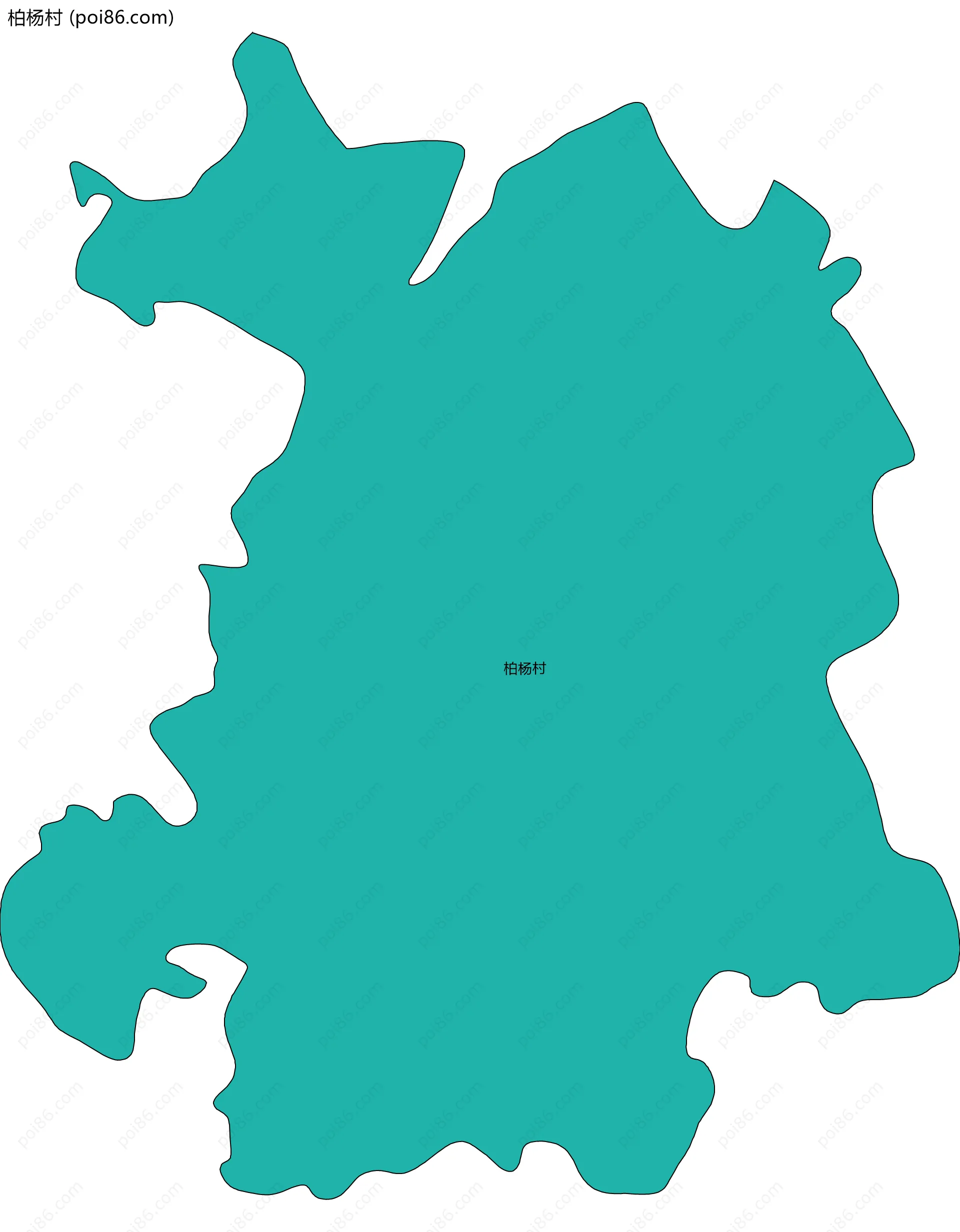 柏杨村边界地图